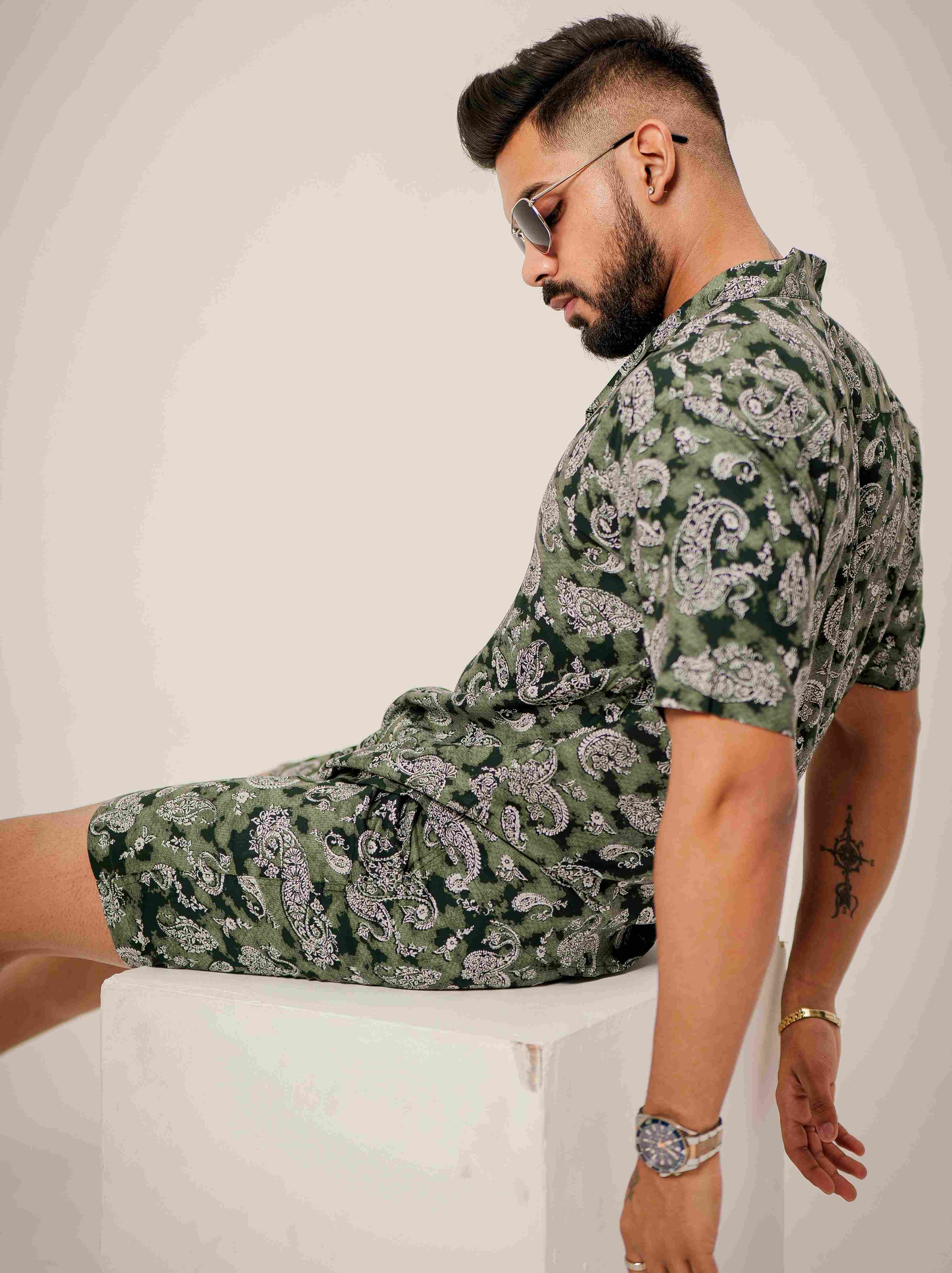 Green Printed Co-Ords Set