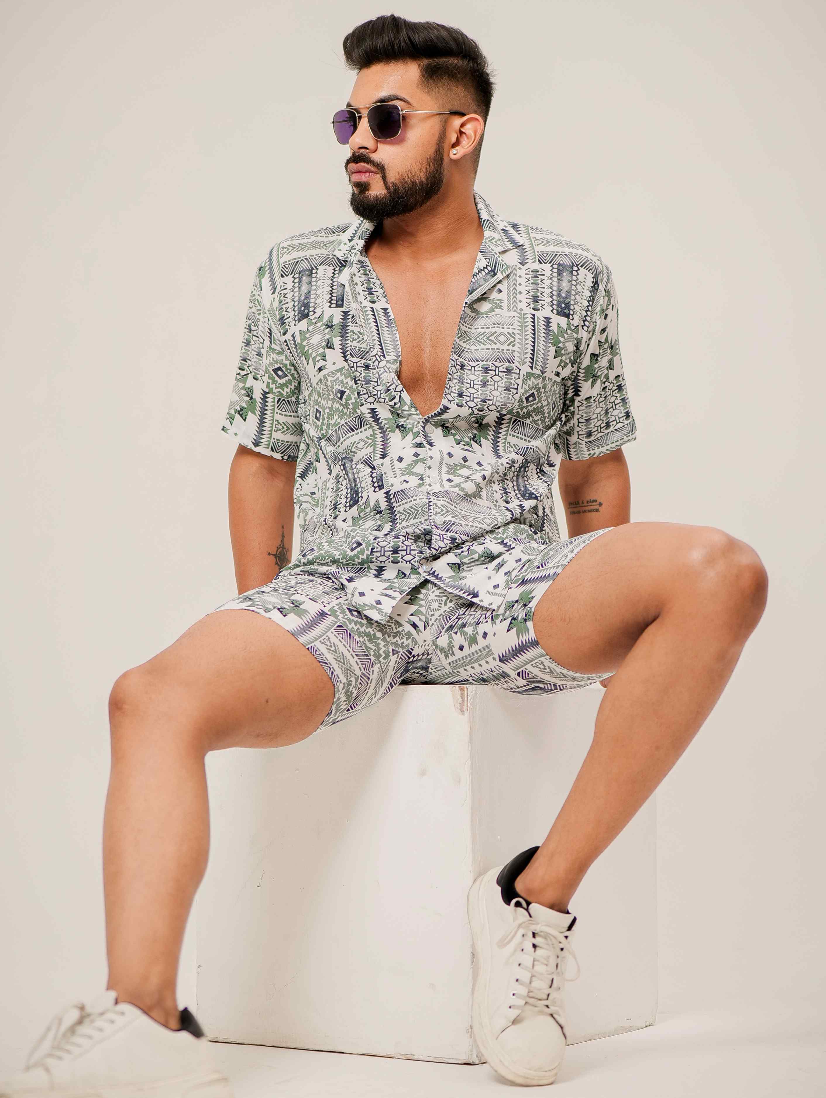 White Printed Co-Ords Set