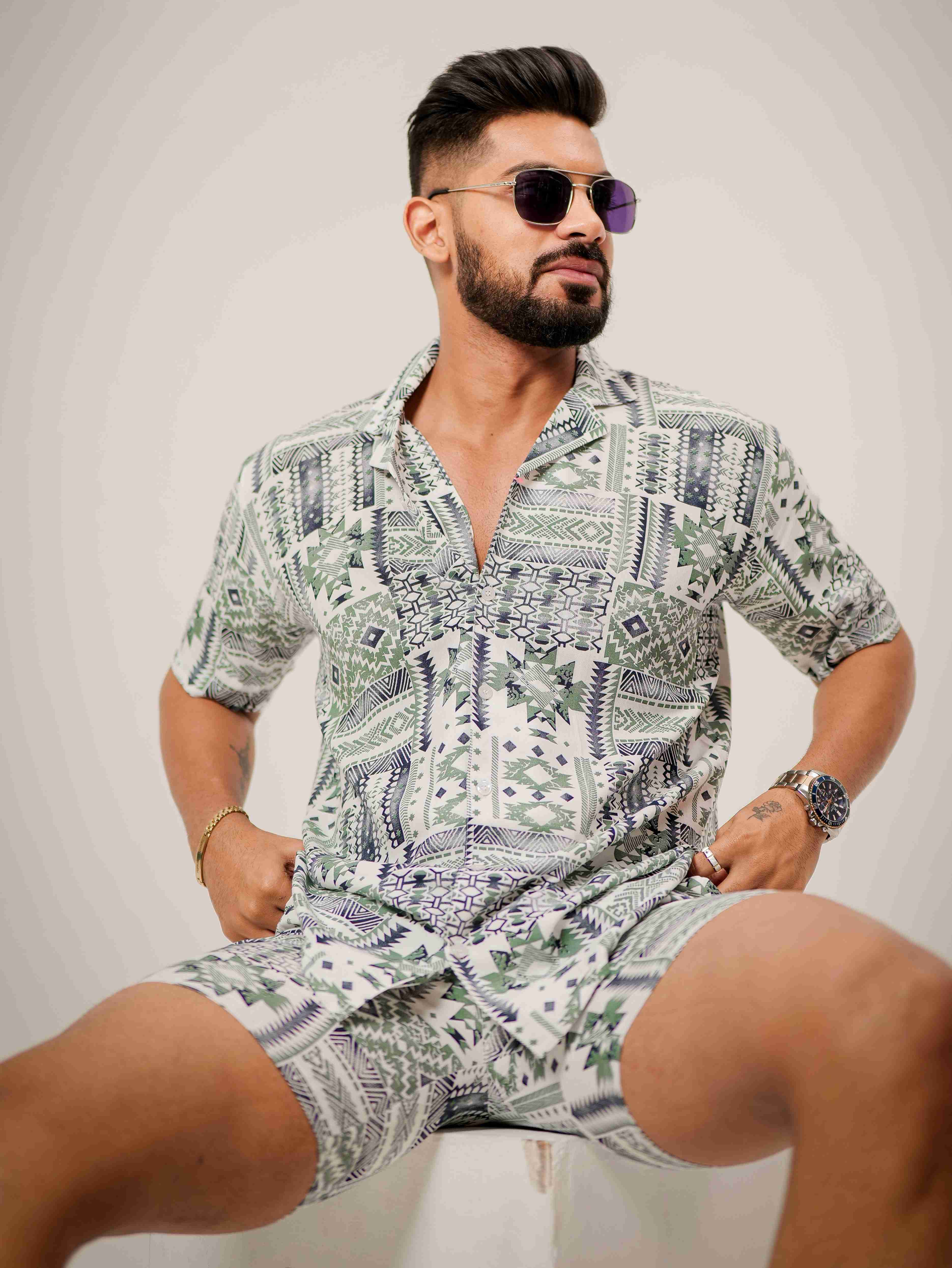 White Printed Co-Ords Set