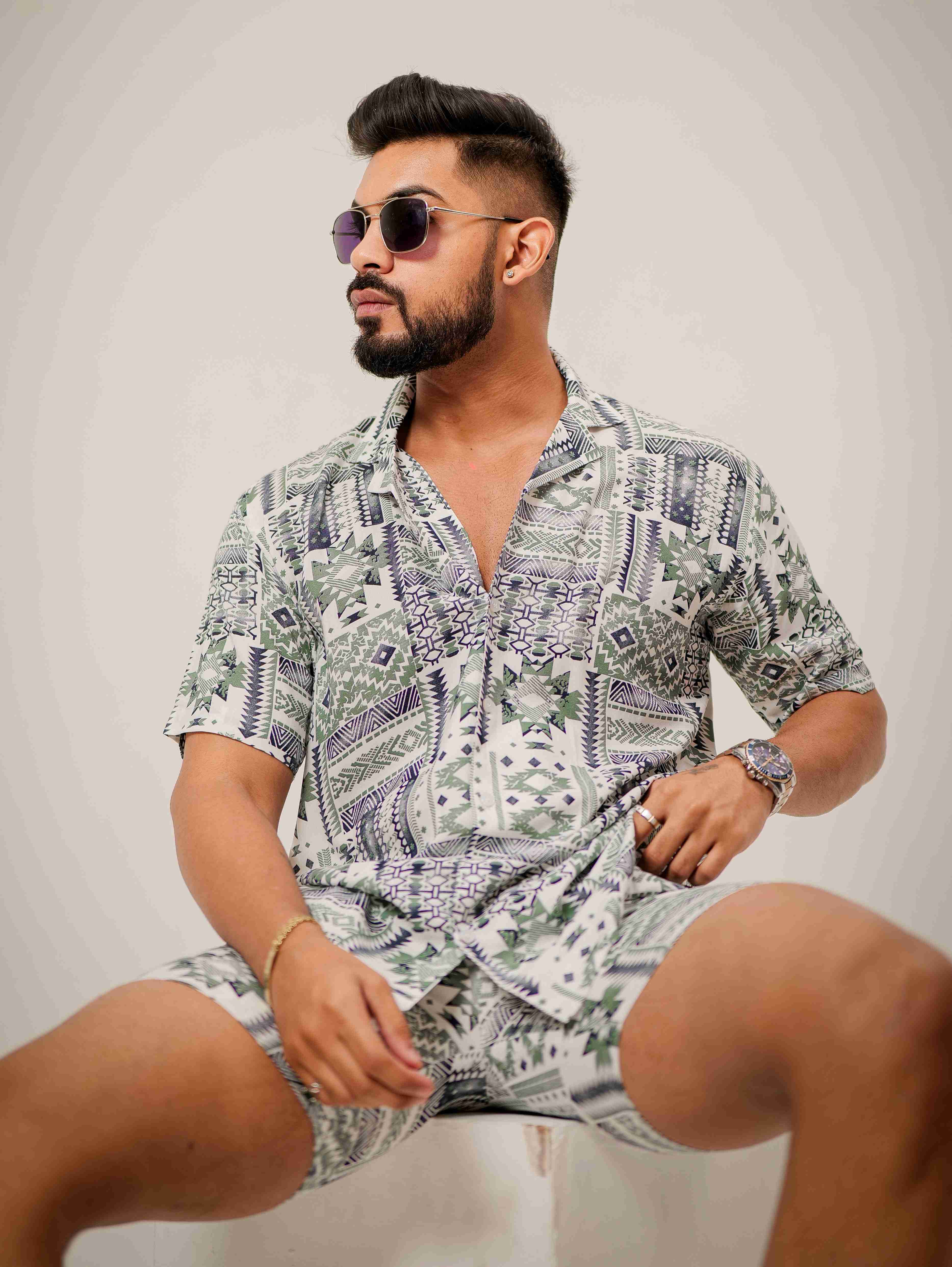 White Printed Co-Ords Set