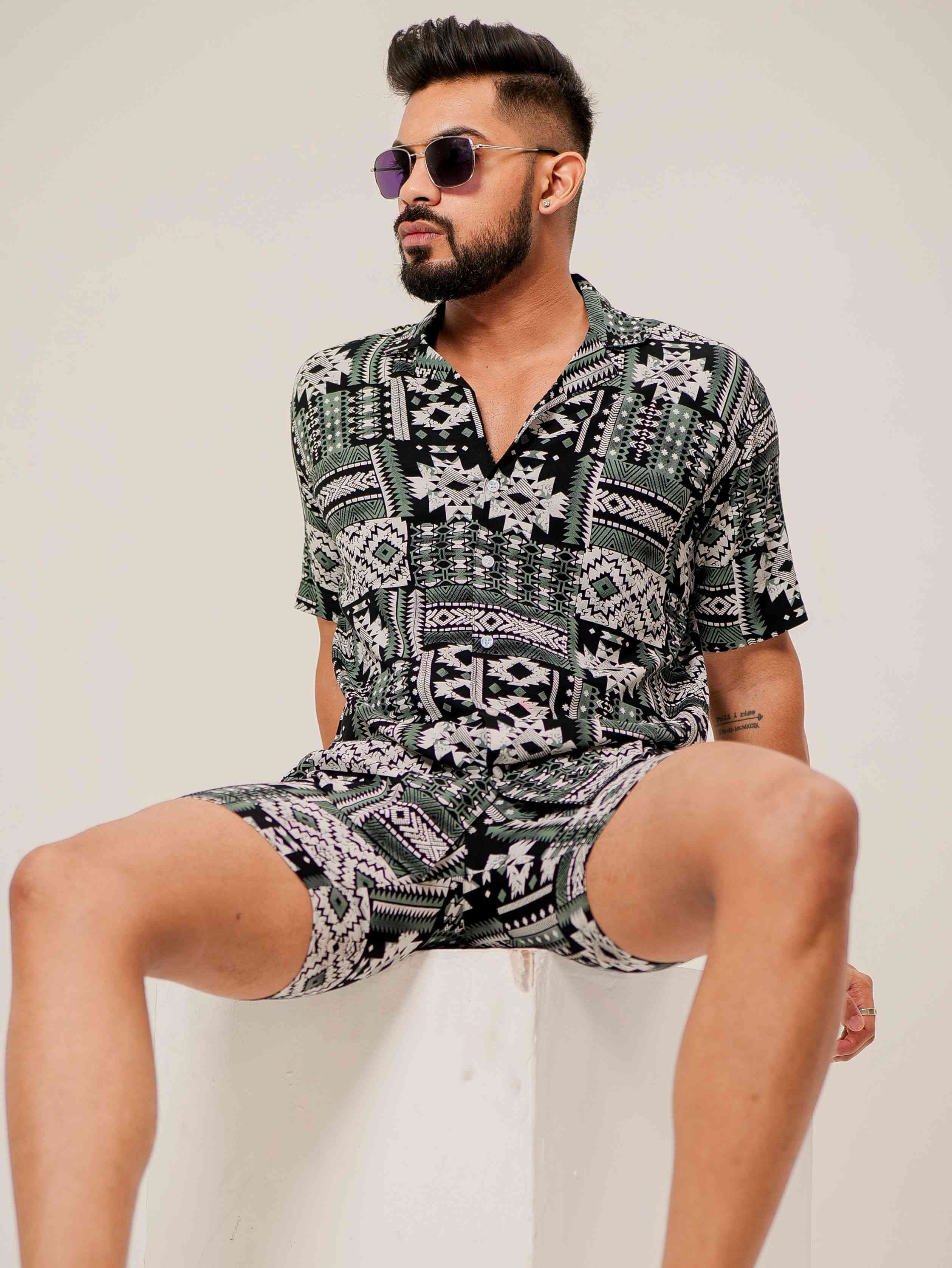 Black Printed Co-Ords Set