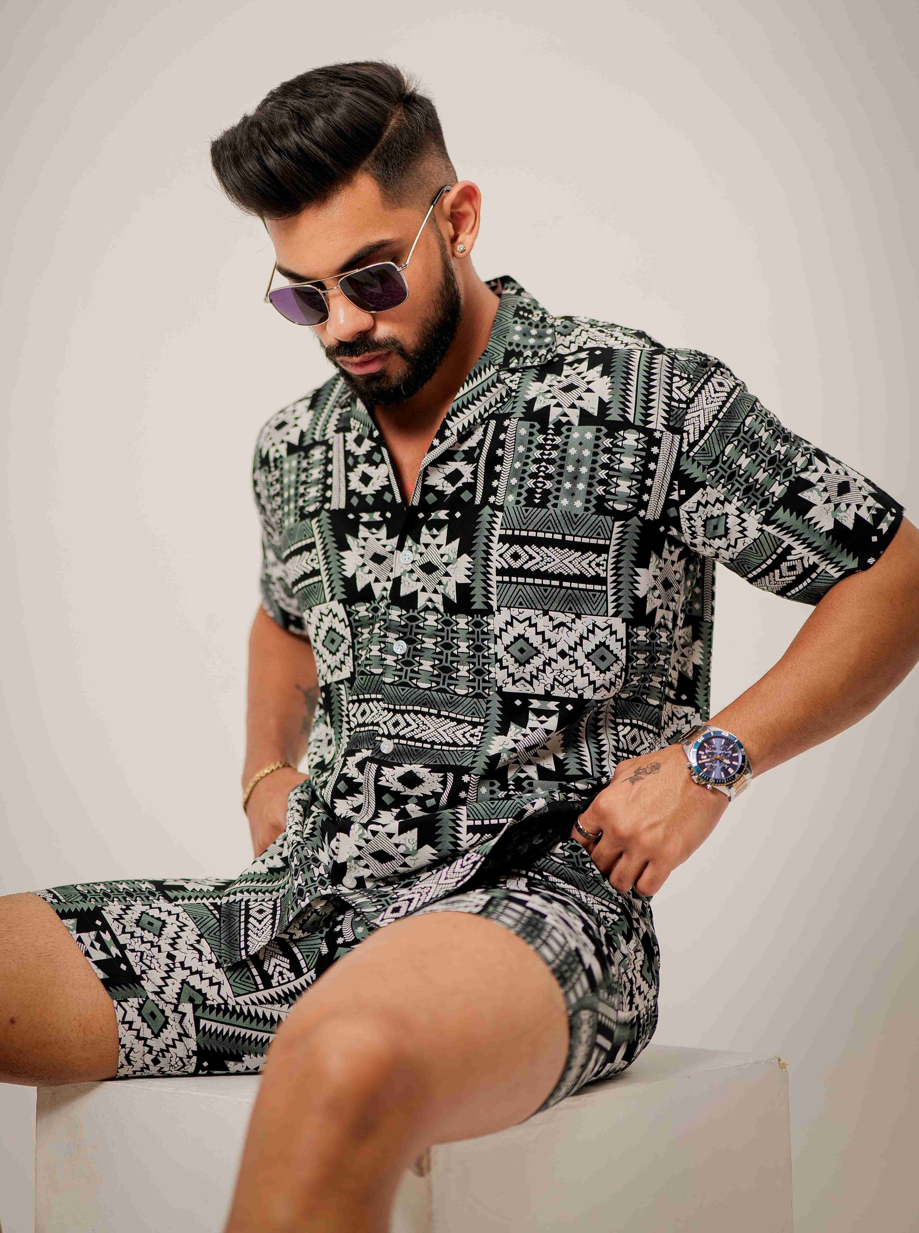 Black Printed Co-Ords Set