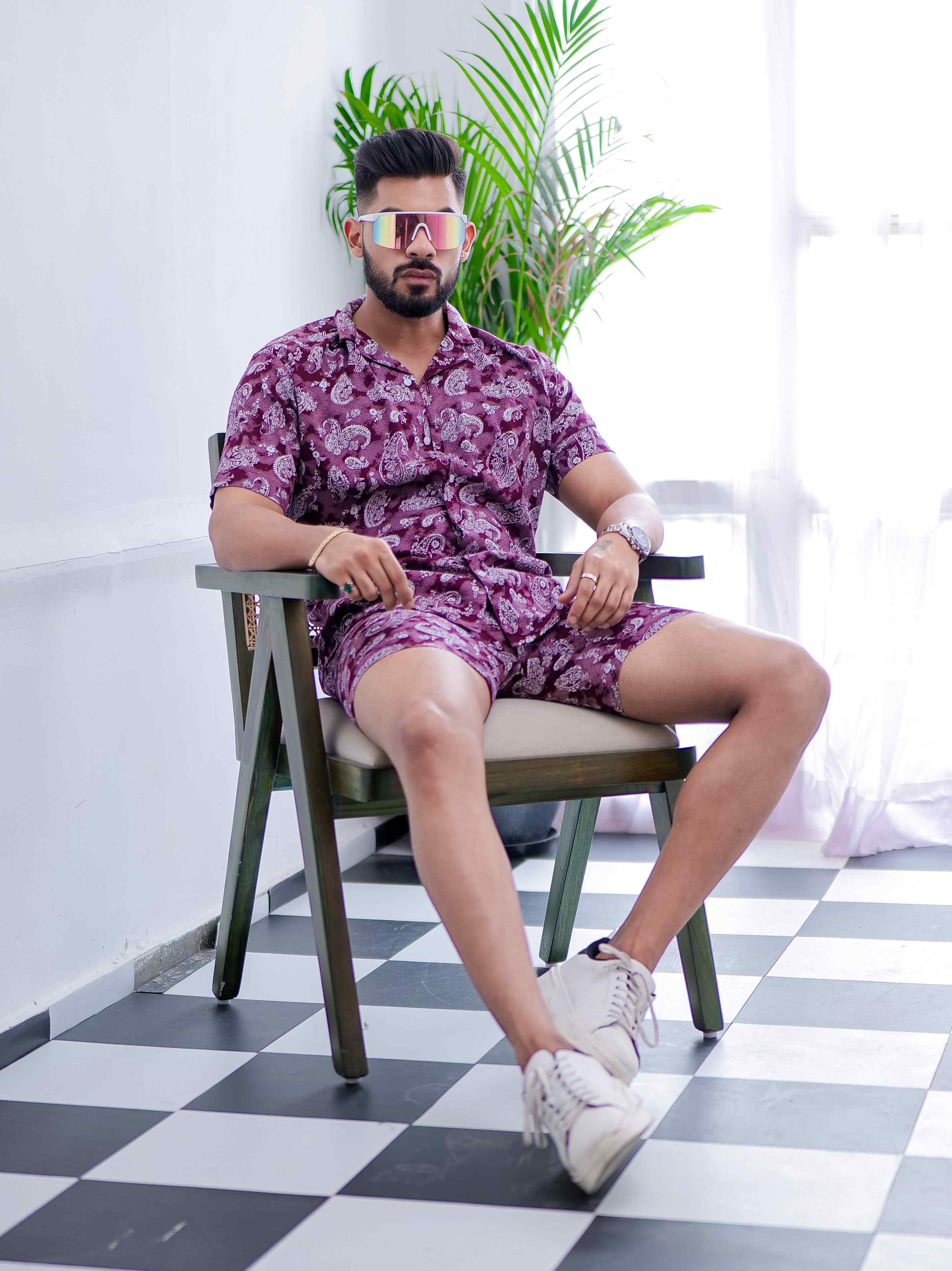Purple Printed Co-Ords Set