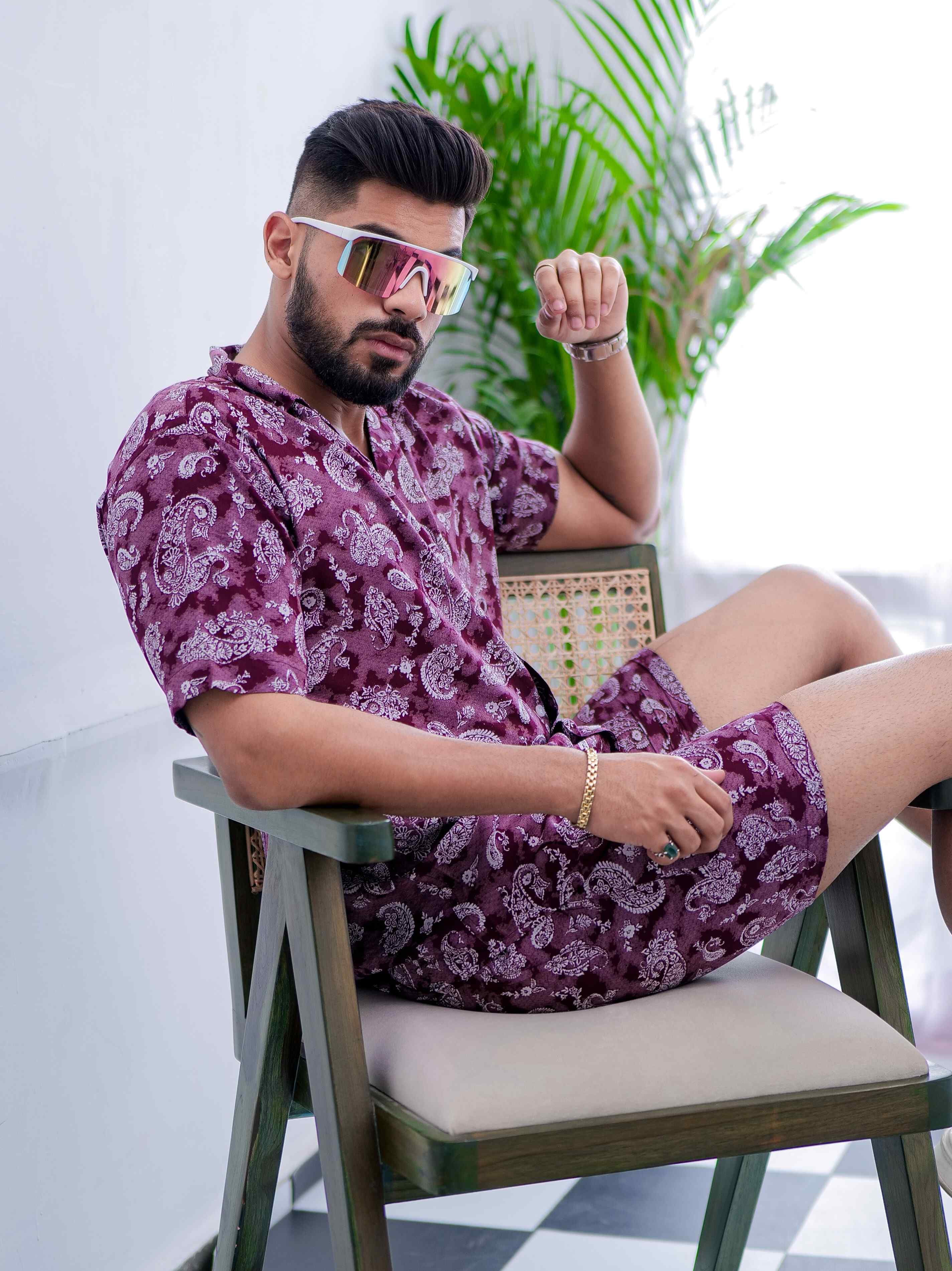 Purple Printed Co-Ords Set