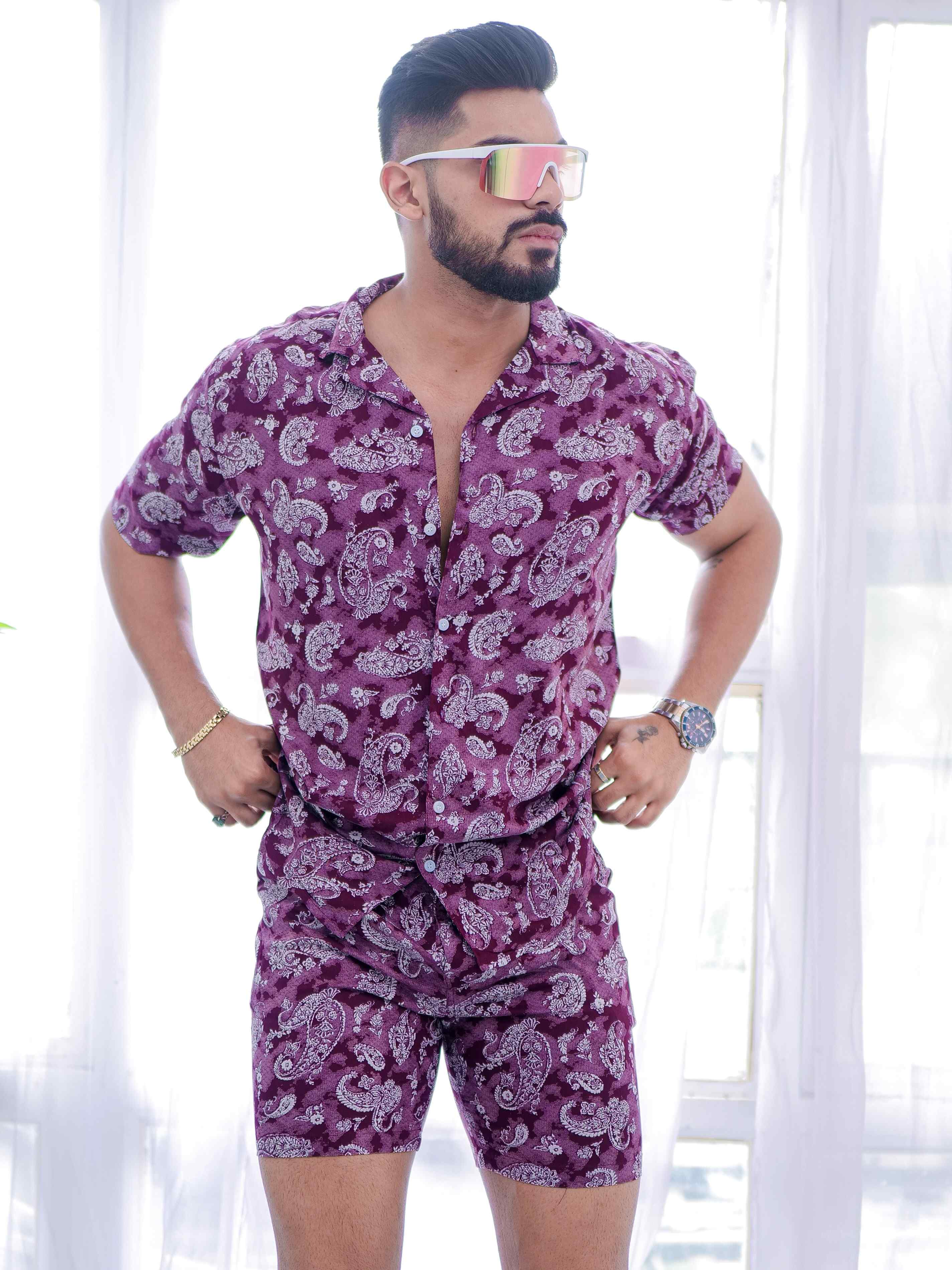 Purple Printed Co-Ords Set
