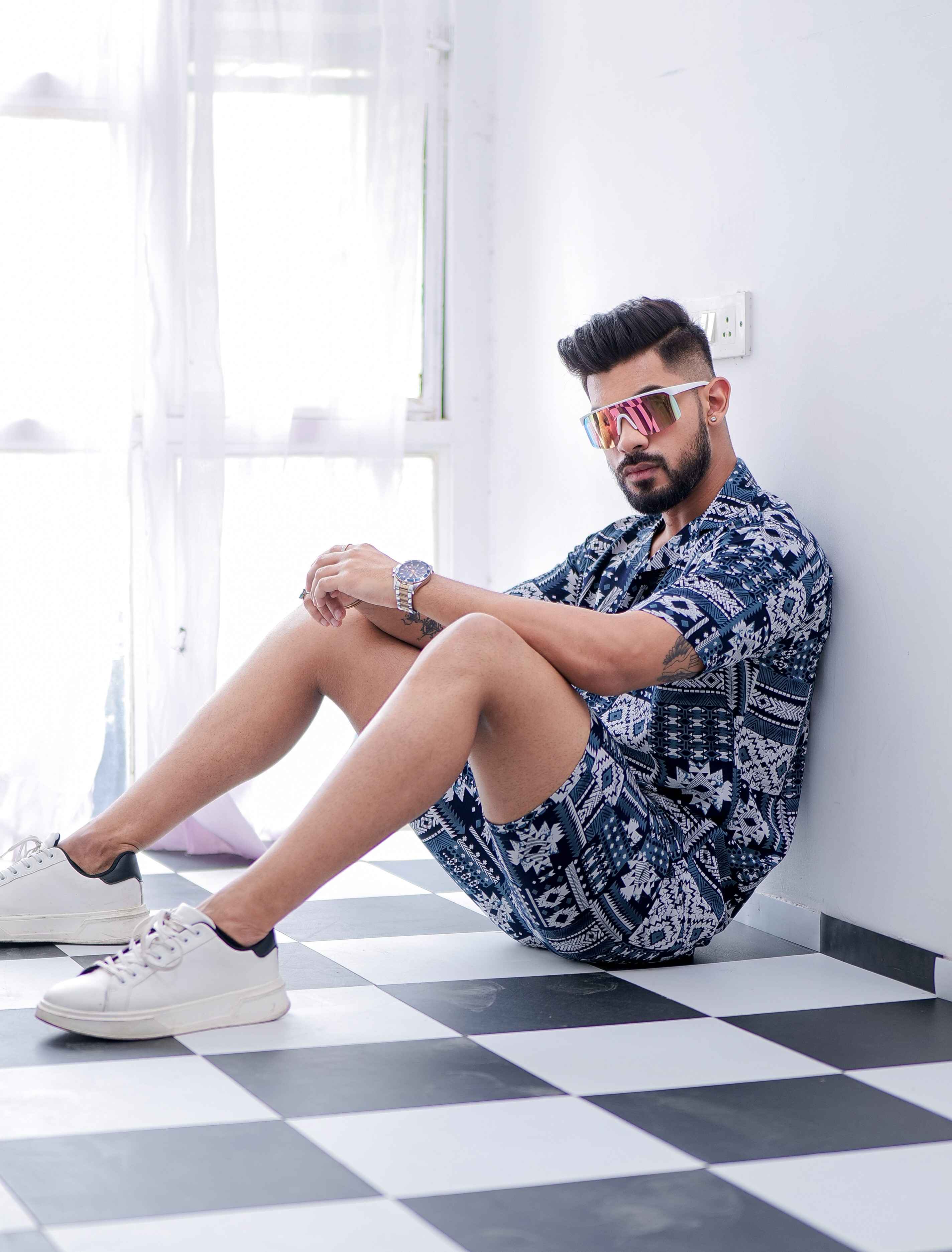 Blue Printed Co-Ords Set