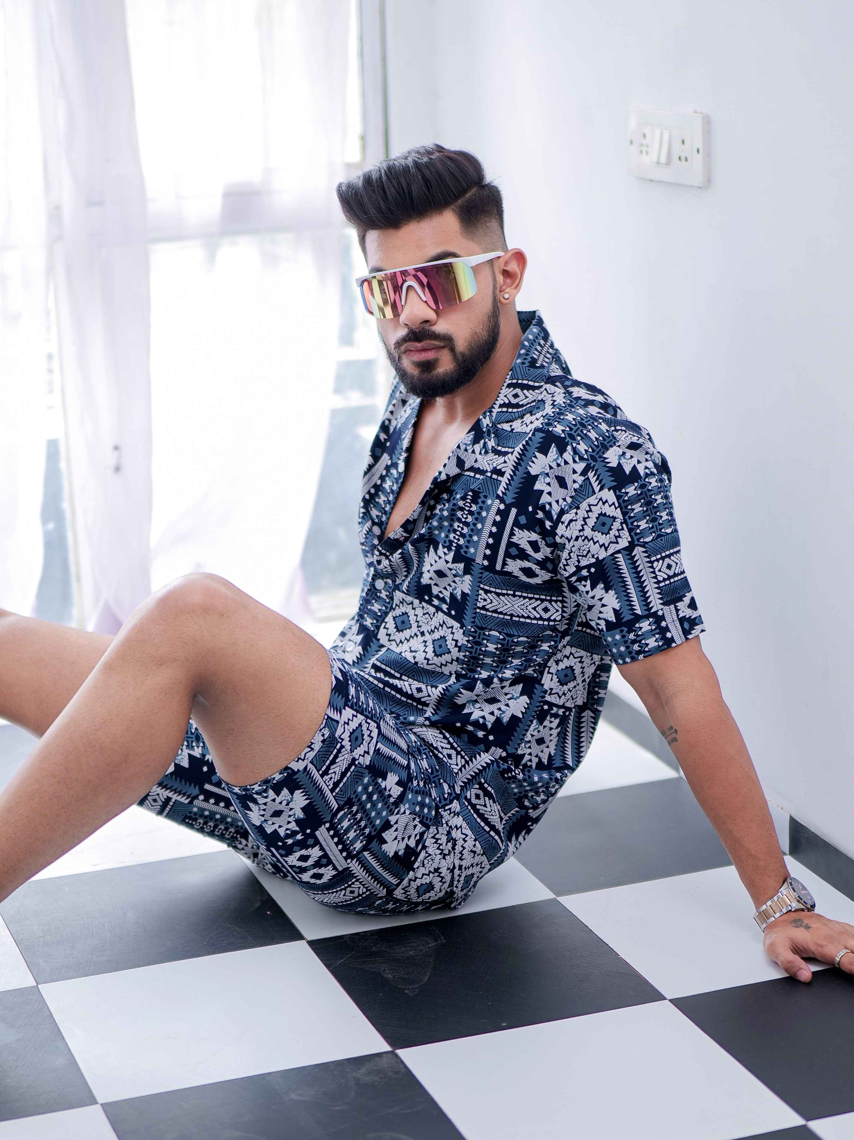 Blue Printed Co-Ords Set