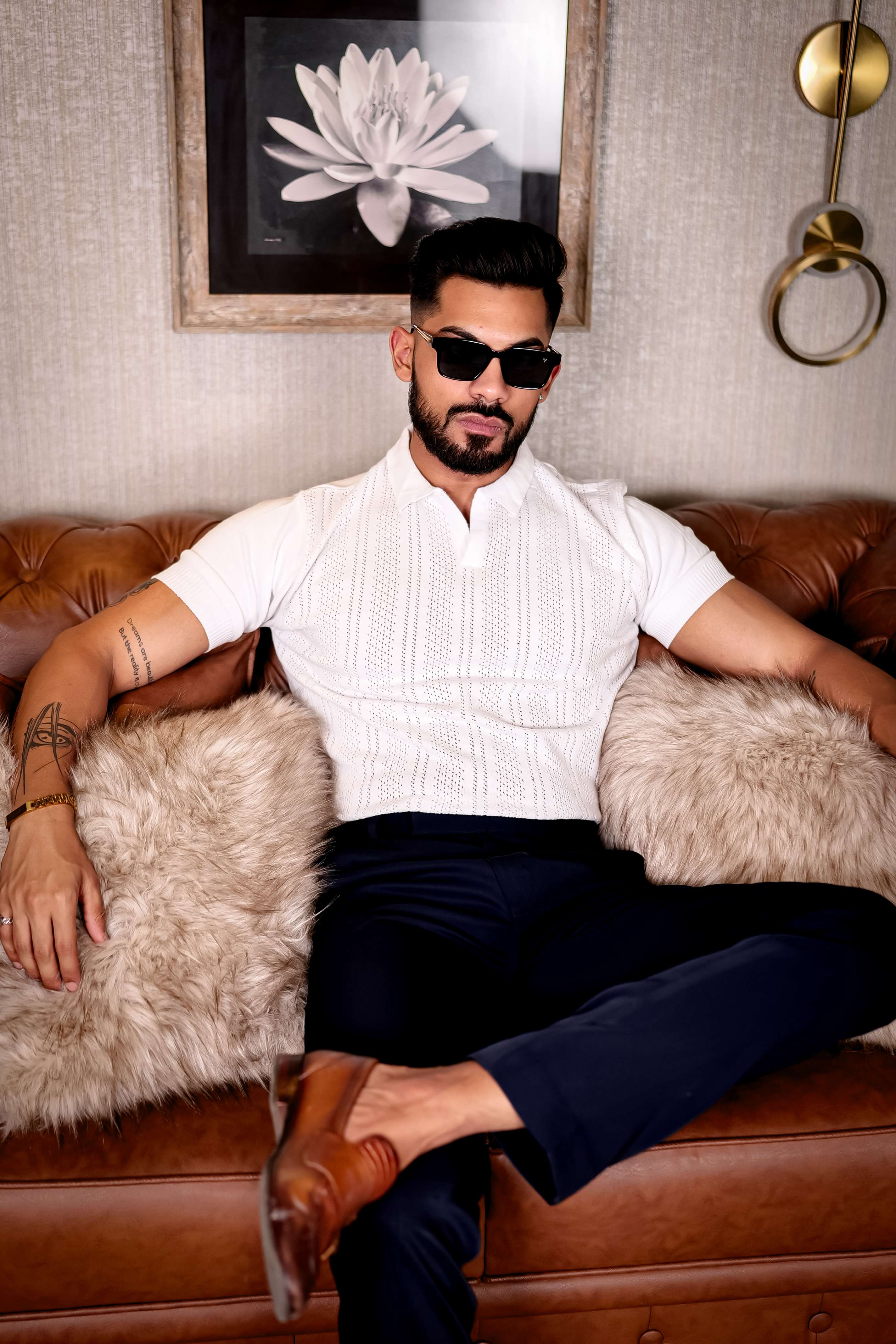 White Designer Cotton Half Sleeve Premium T Shirt