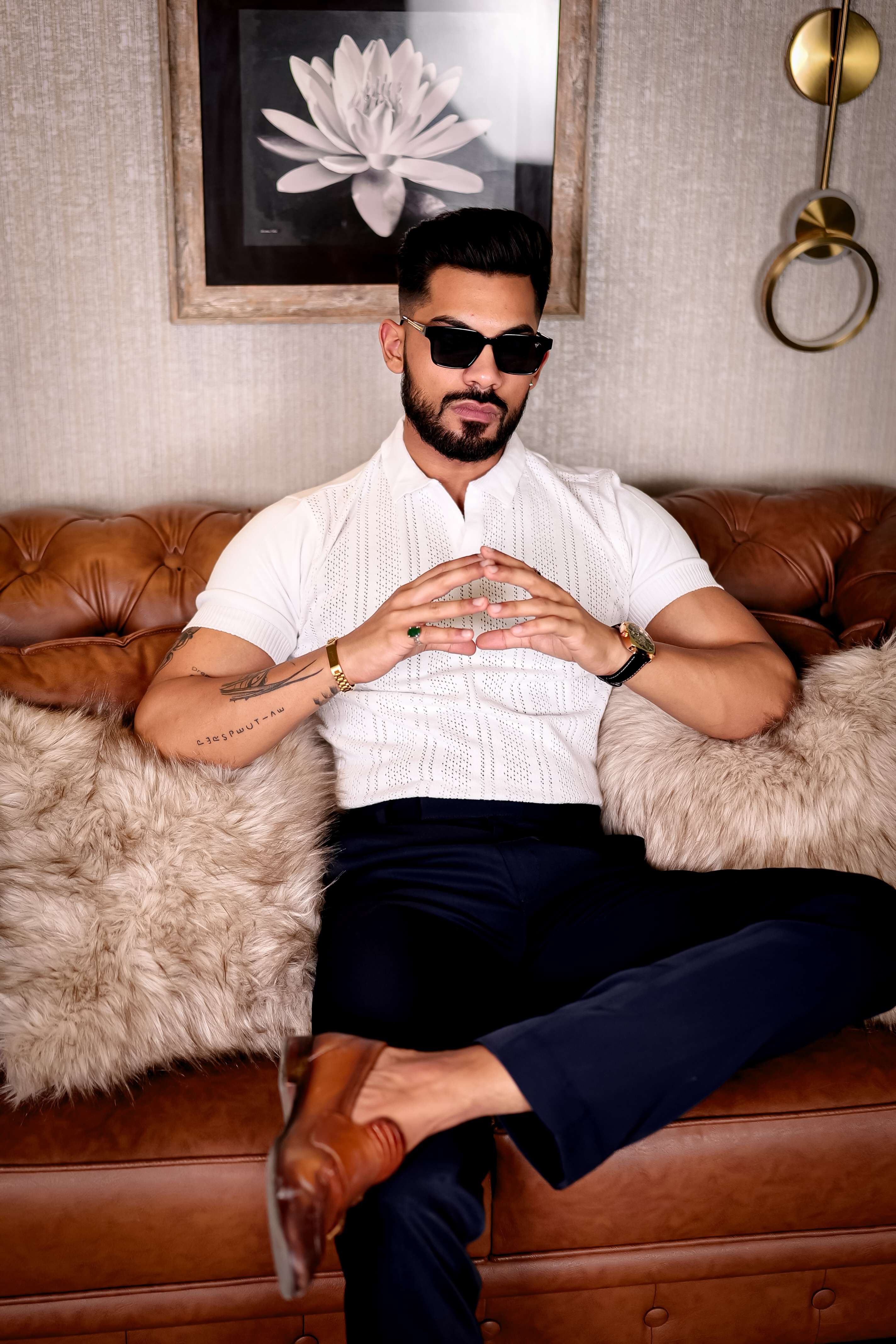 White Designer Cotton Half Sleeve Premium T Shirt