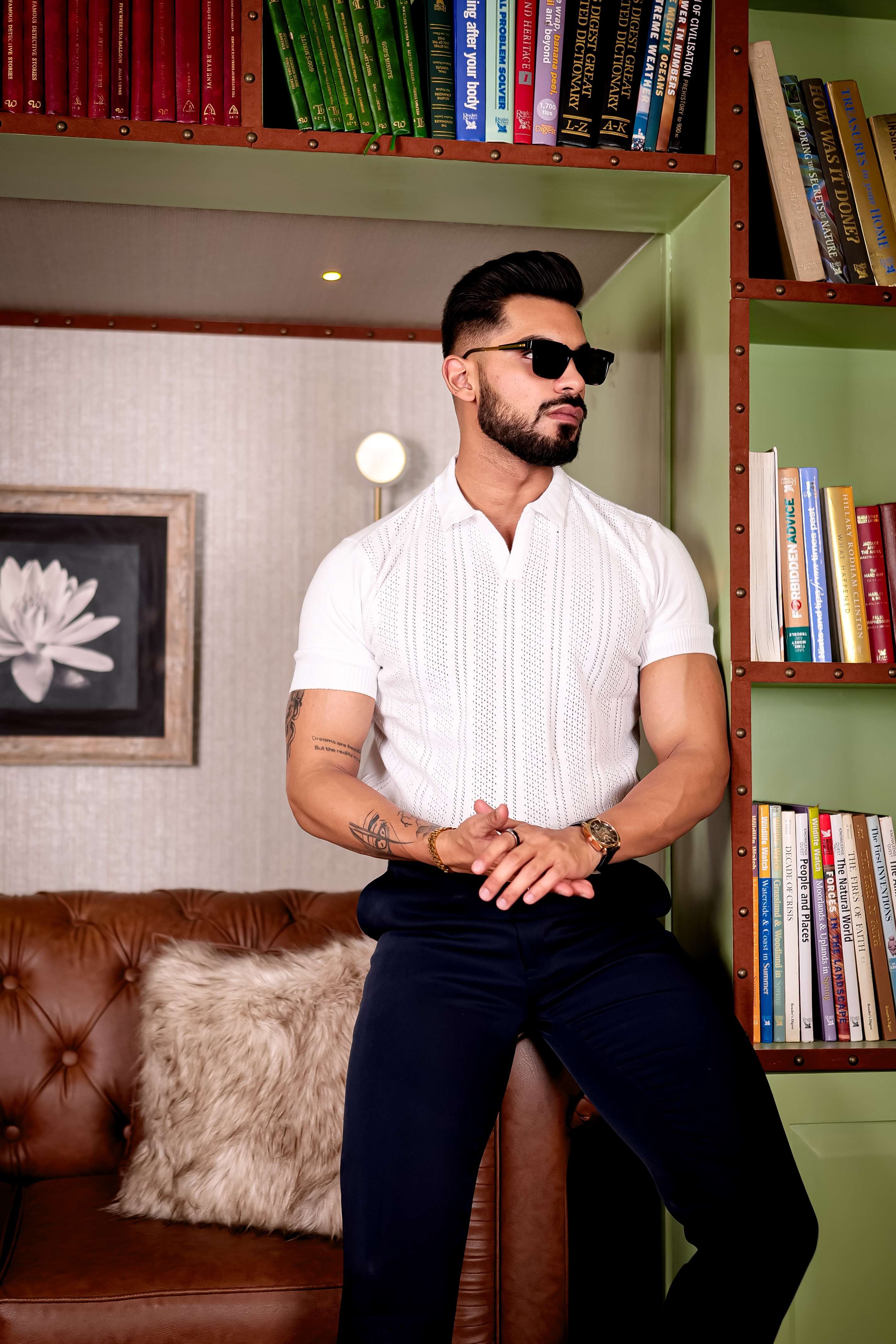 White Designer Cotton Half Sleeve Premium T Shirt