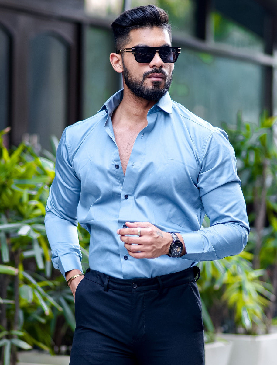 aqua blue top
