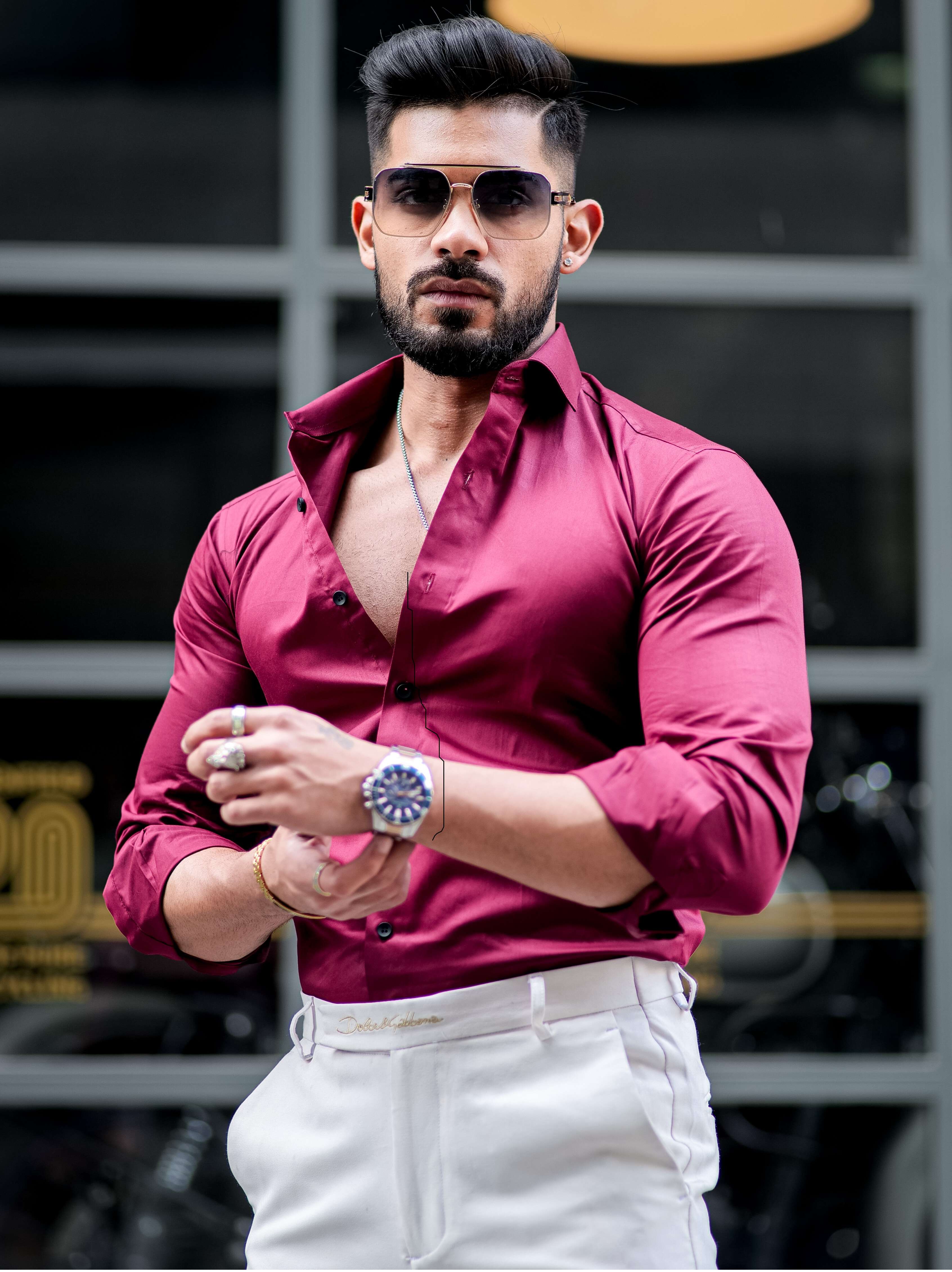 Formy Wine Berry Regular Fit Luxury Satin Cotton Shirt For Men's – The  Foomer