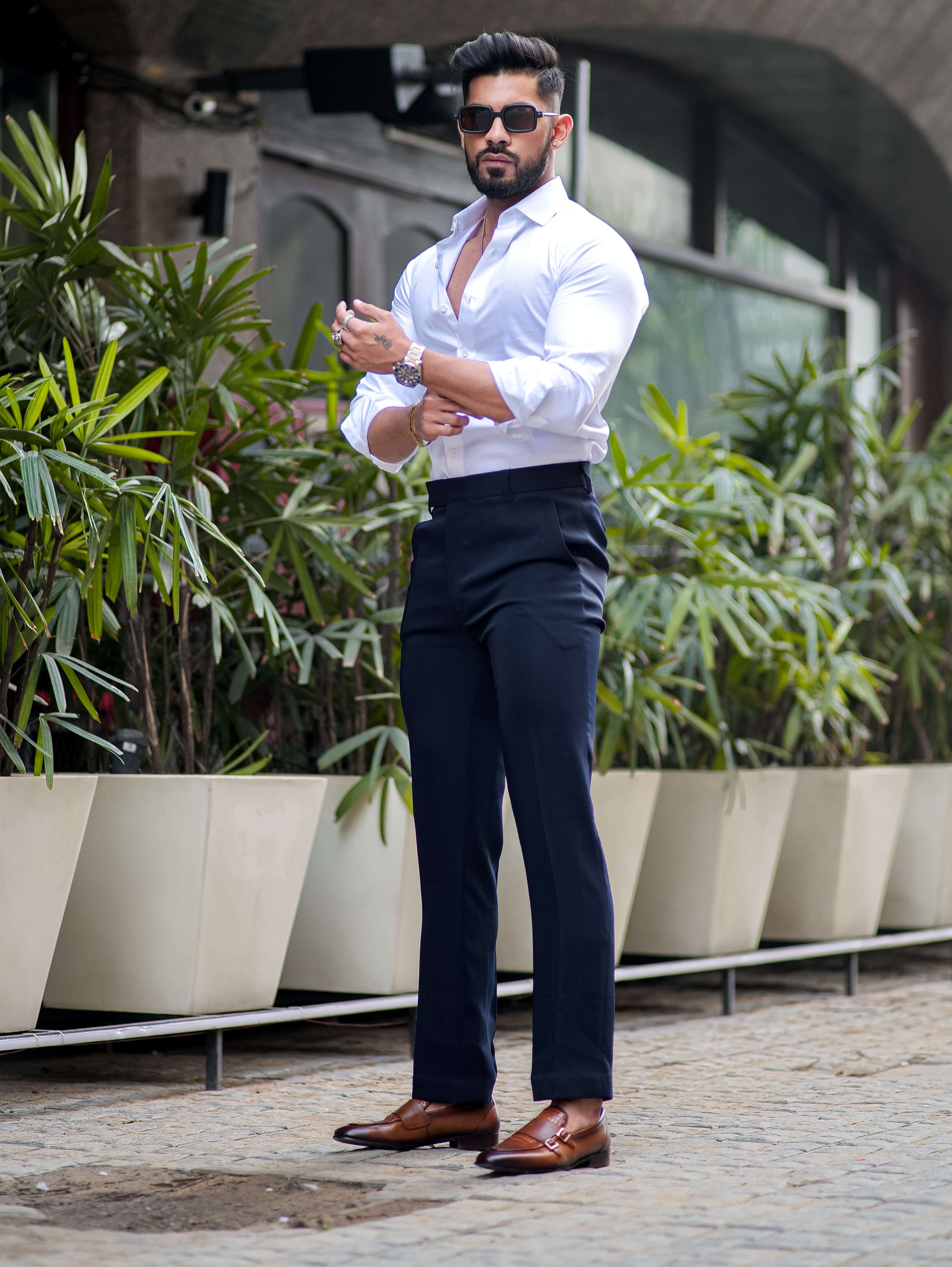 Formal dress with store white shirt