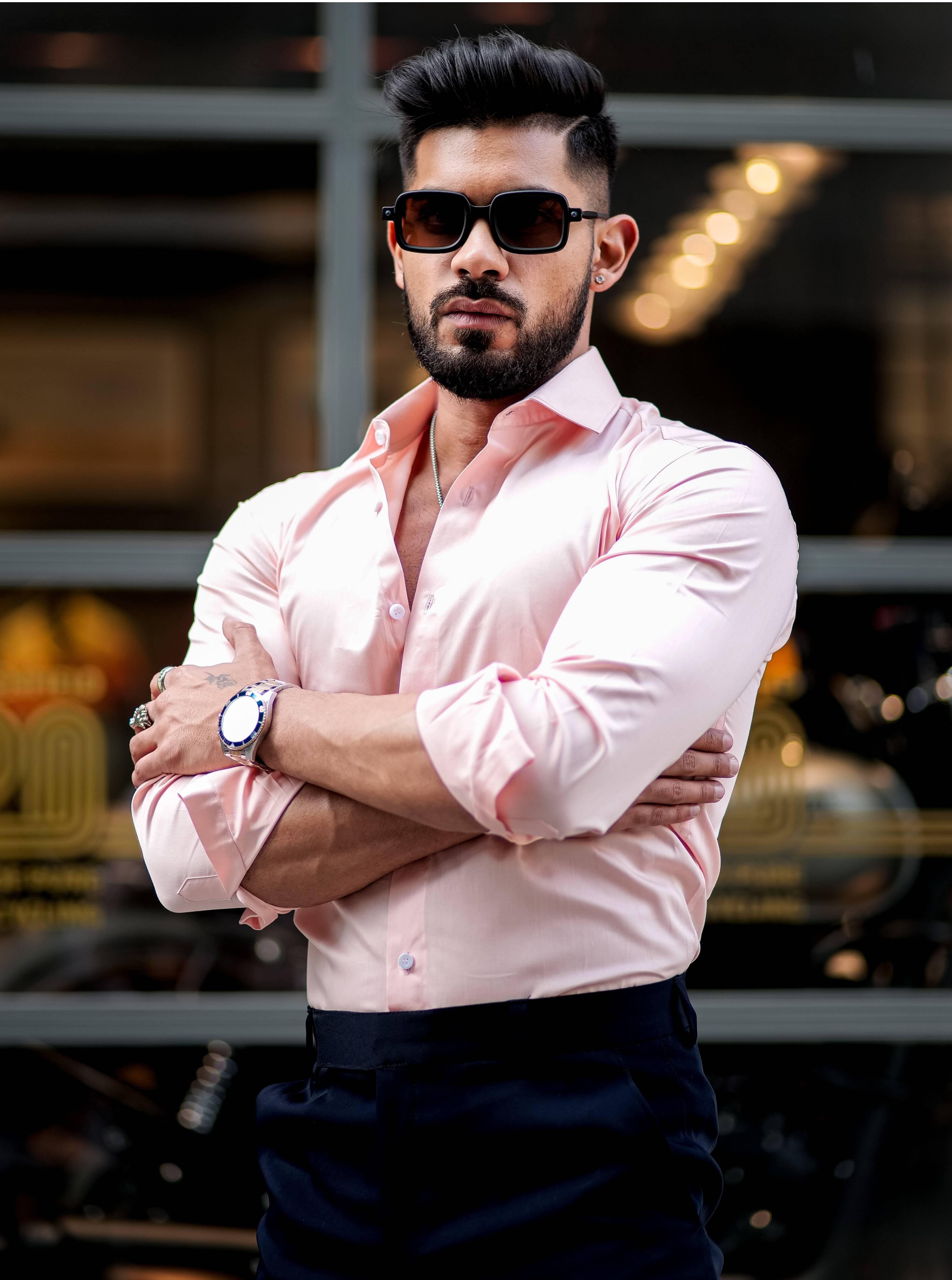 Formy Dust Storm Luxury Formal Satin Cotton Shirt For Men's