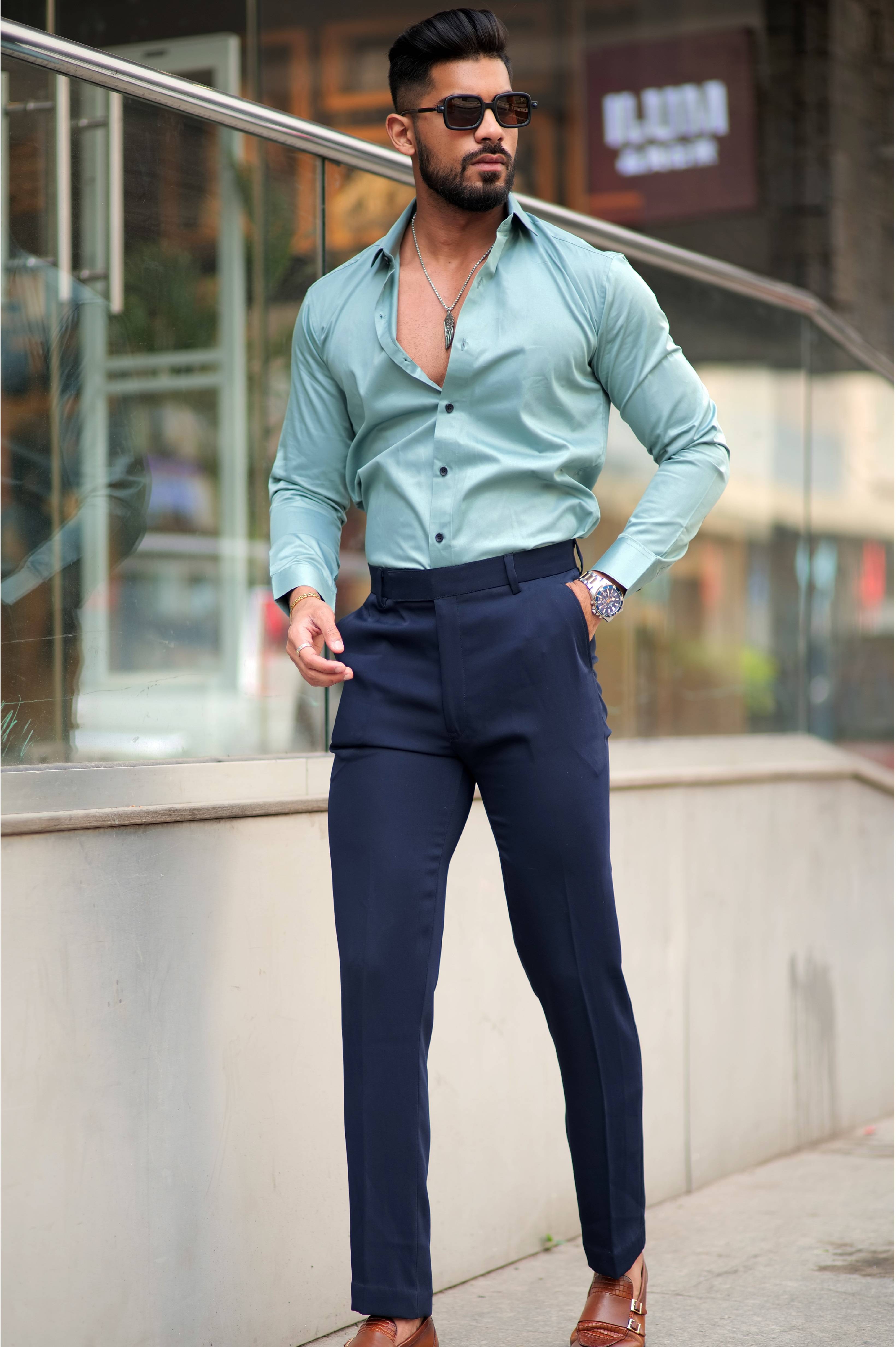 Formy Cascade Luxury Formal Satin Cotton Shirt For Men's