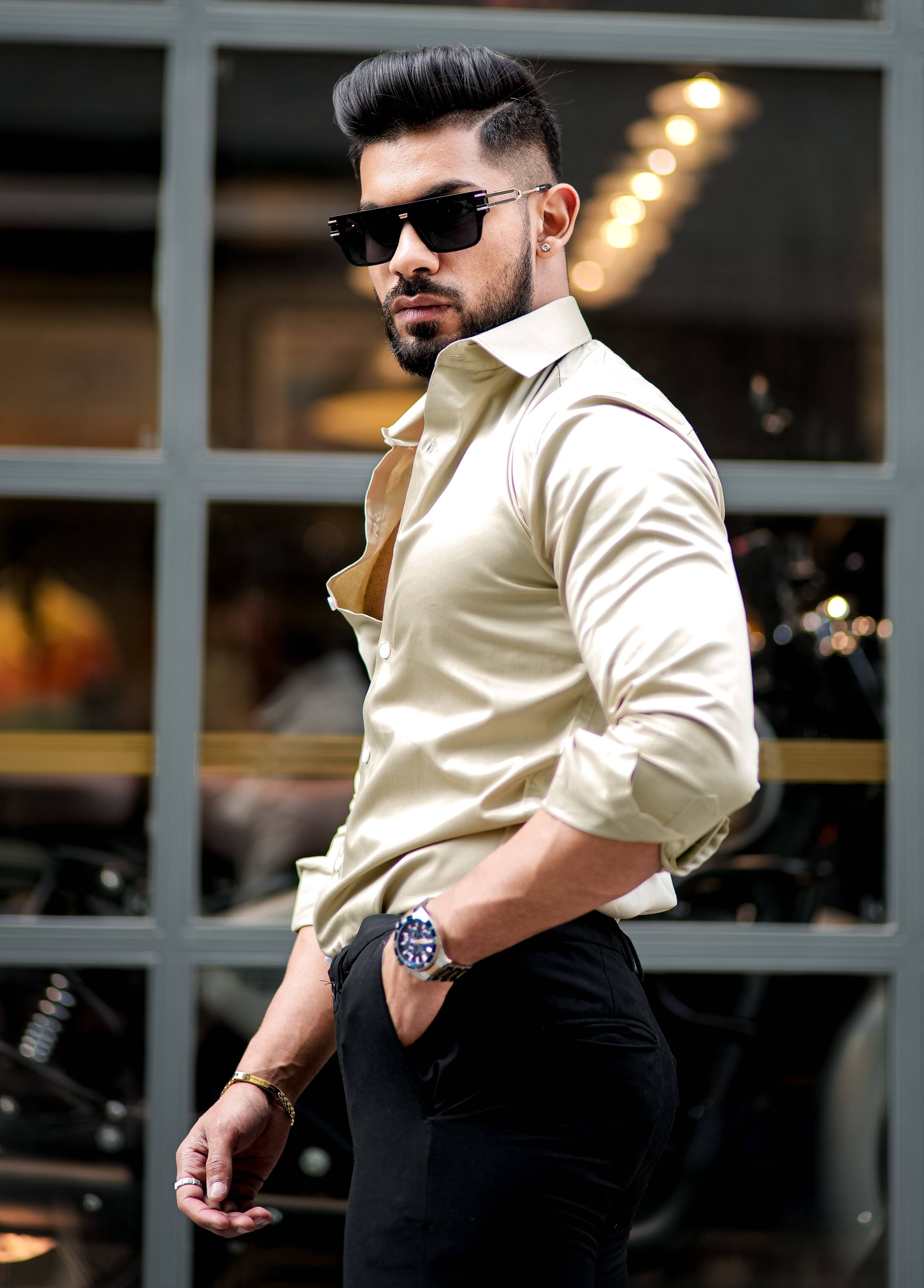 Formy Ash Formal Luxury Satin Cotton Shirt For Men's