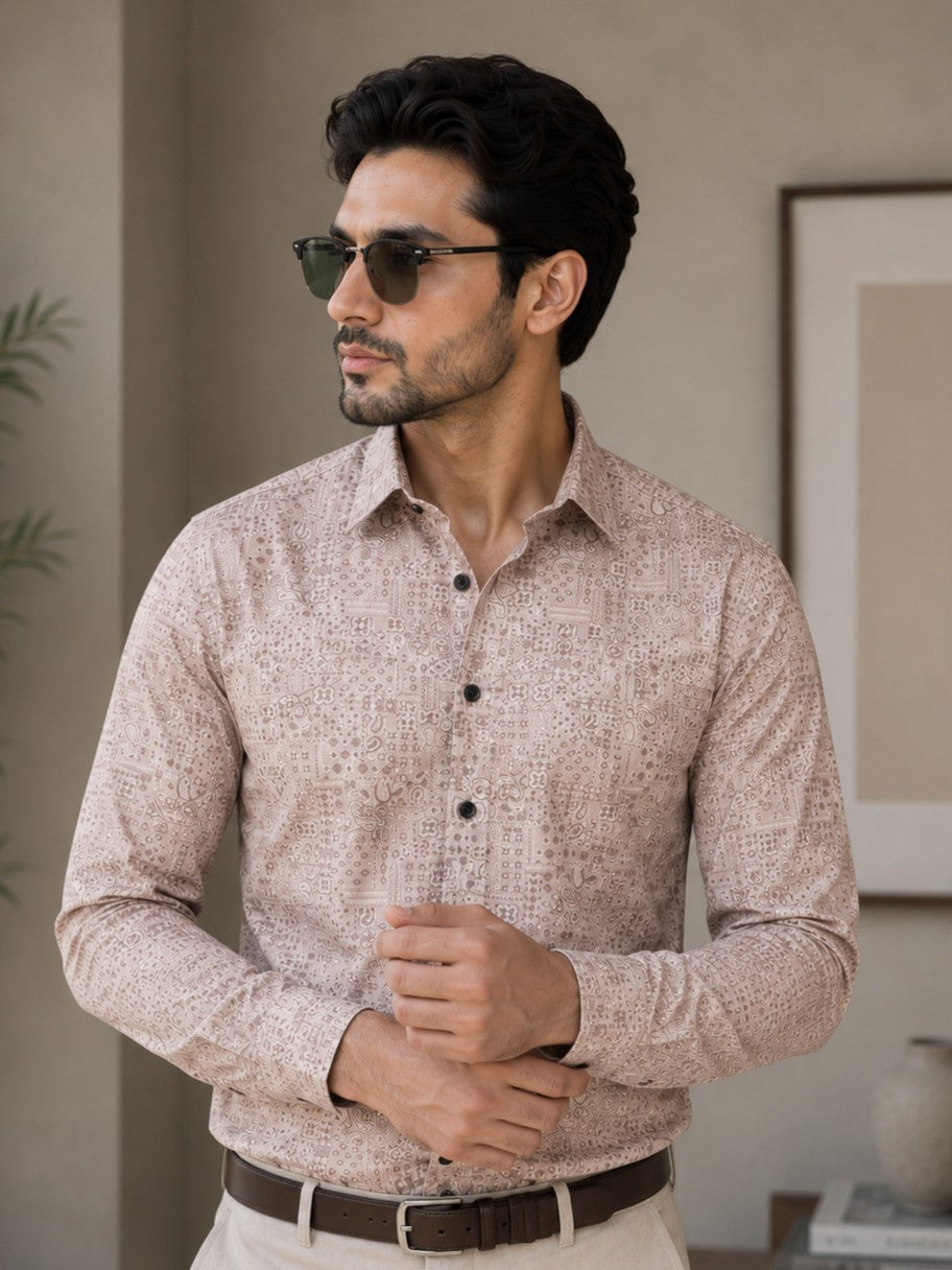 MAGENTO SATIN PREMIUM PRINTED CASUAL SHIRT FOR MEN'S