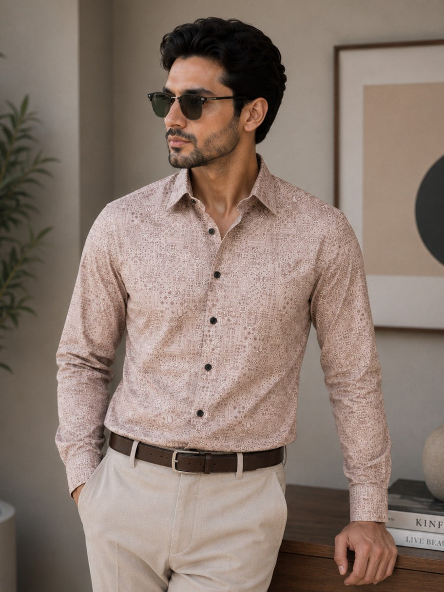 MAGENTO SATIN PREMIUM PRINTED CASUAL SHIRT FOR MEN'S