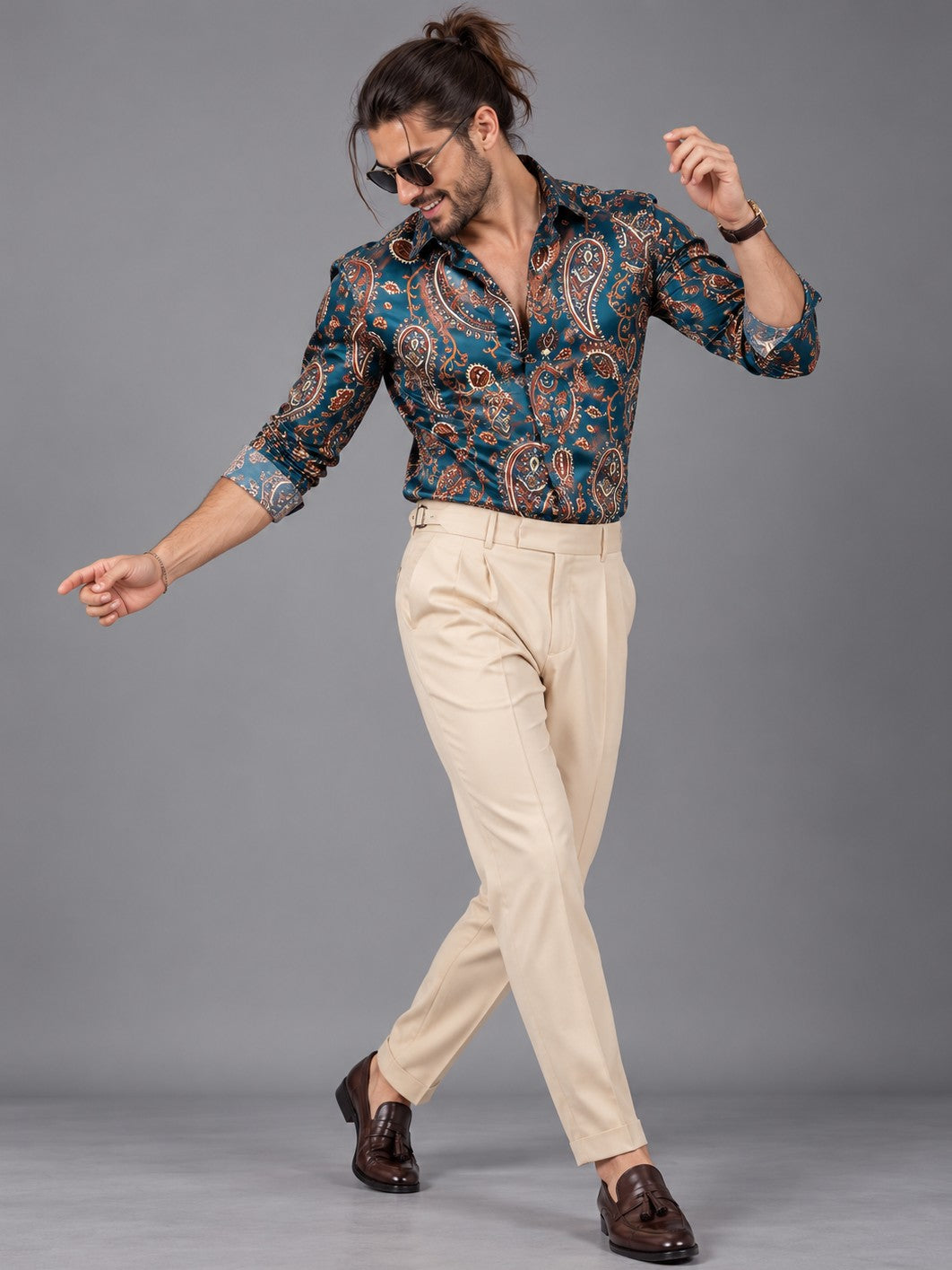 Men Paisley Print Formal and Party Designer Shirt