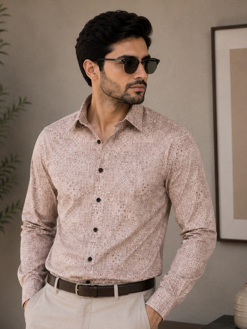 MAGENTO SATIN PREMIUM PRINTED CASUAL SHIRT FOR MEN'S