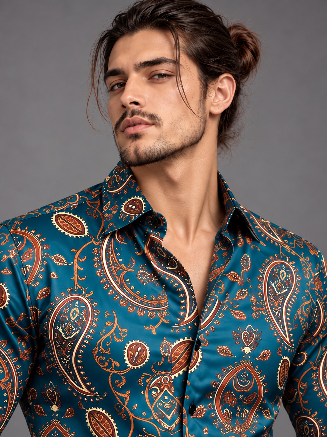 Men Paisley Print Formal and Party Designer Shirt