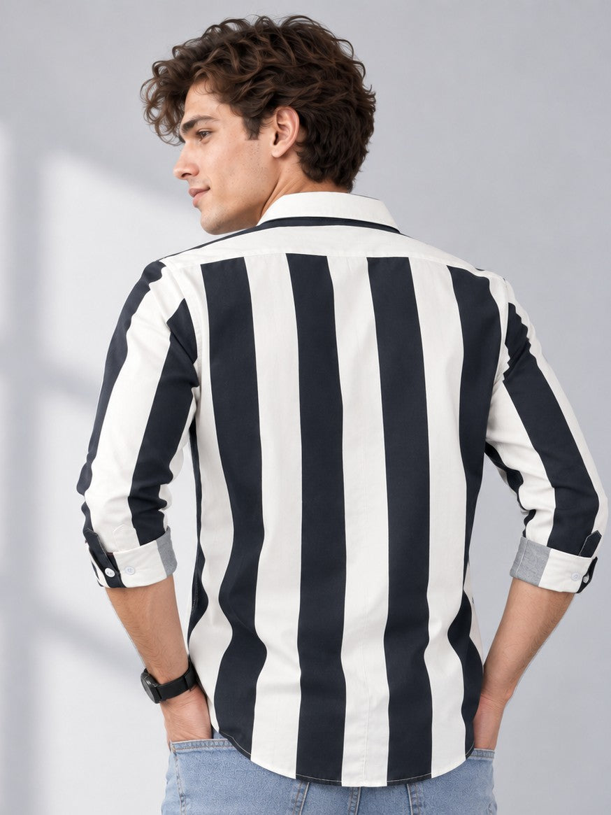 Men Striped Regular Fit Formal, Casual Wear Shirt