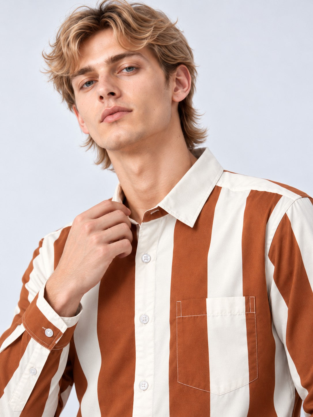 Men Striped Regular Fit Formal, Casual Wear Shirt