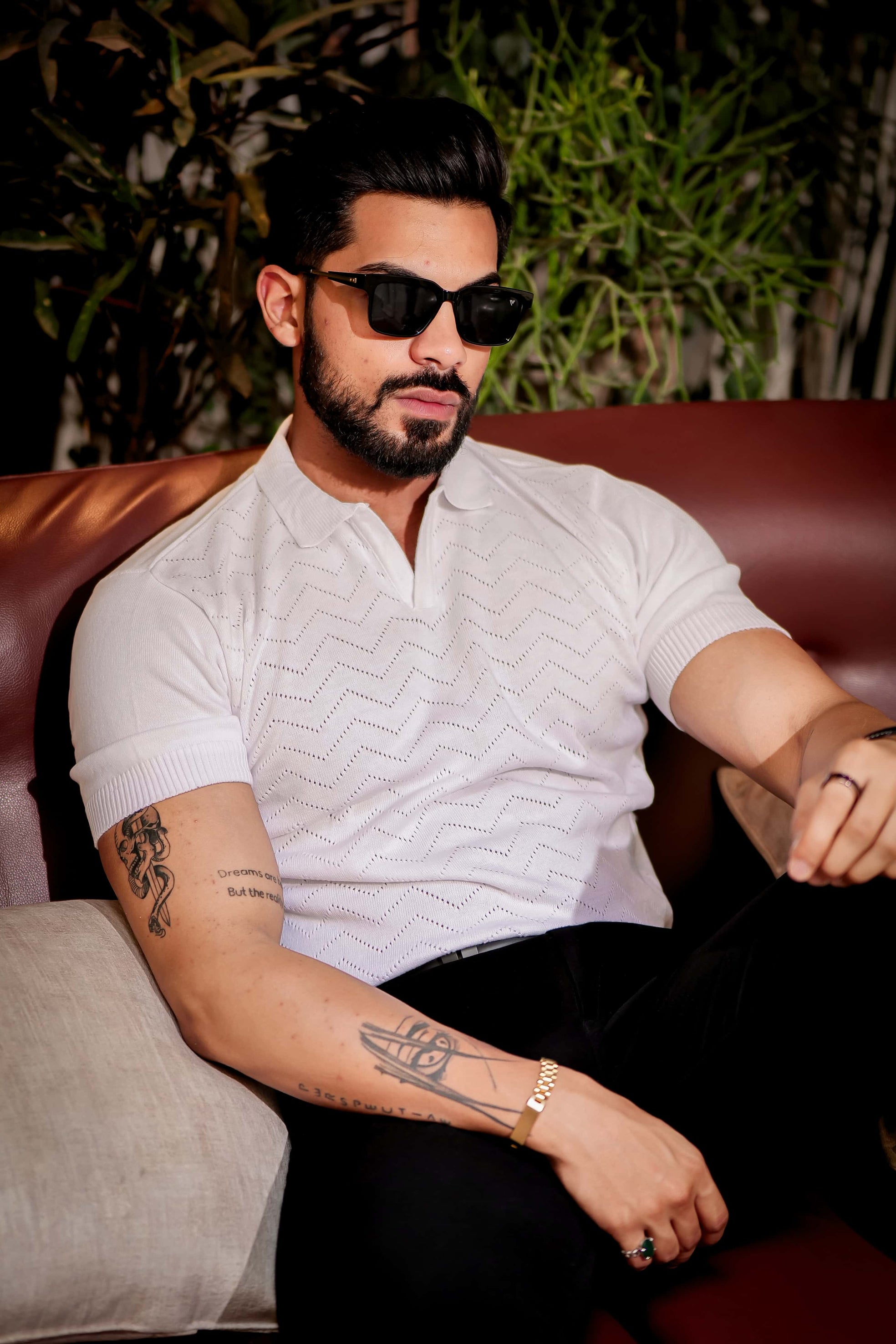 White Designer Cotton Half Sleeve Premium T Shirt