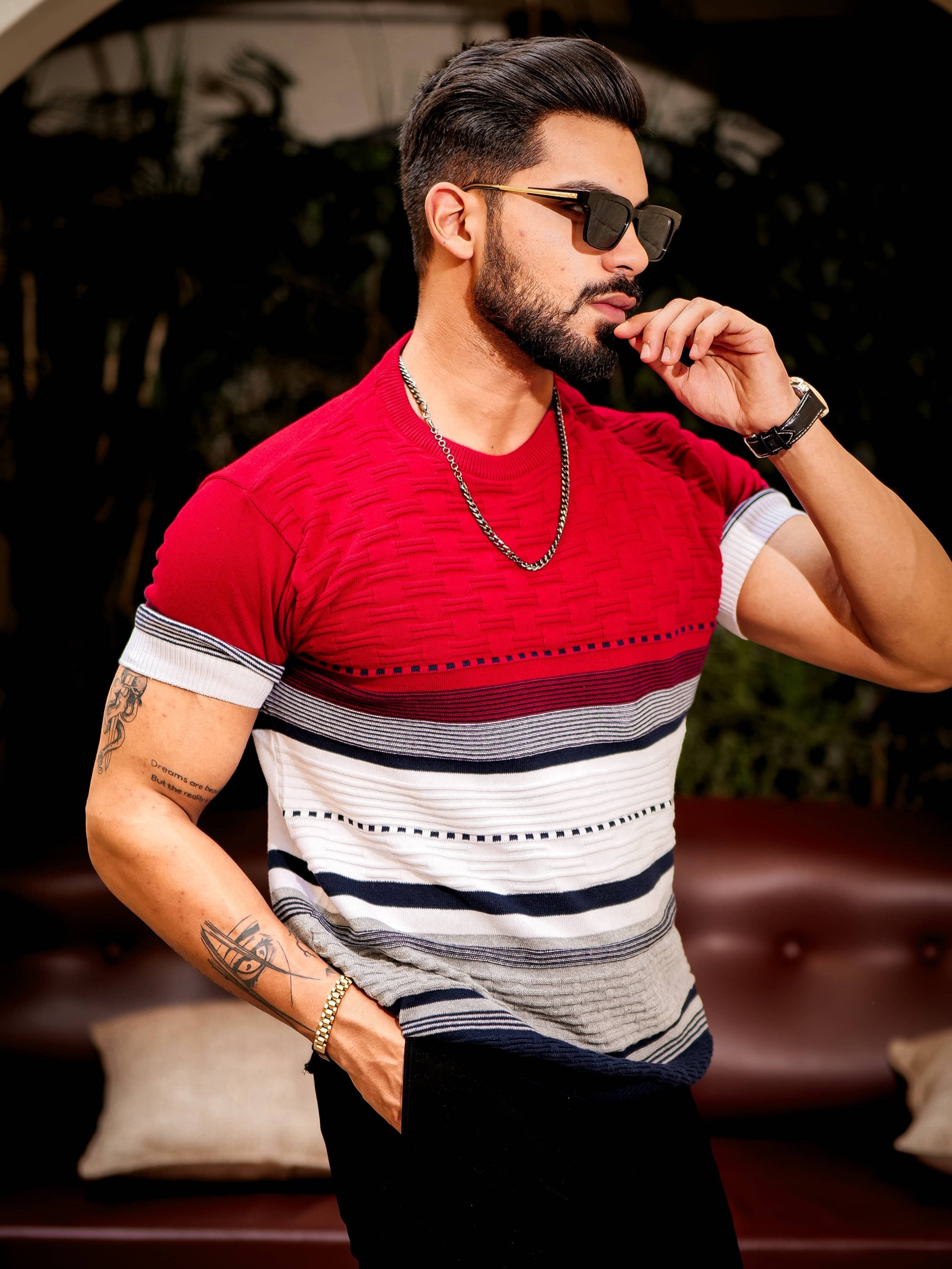 Red Cotton Half Sleeve Premium T Shirt
