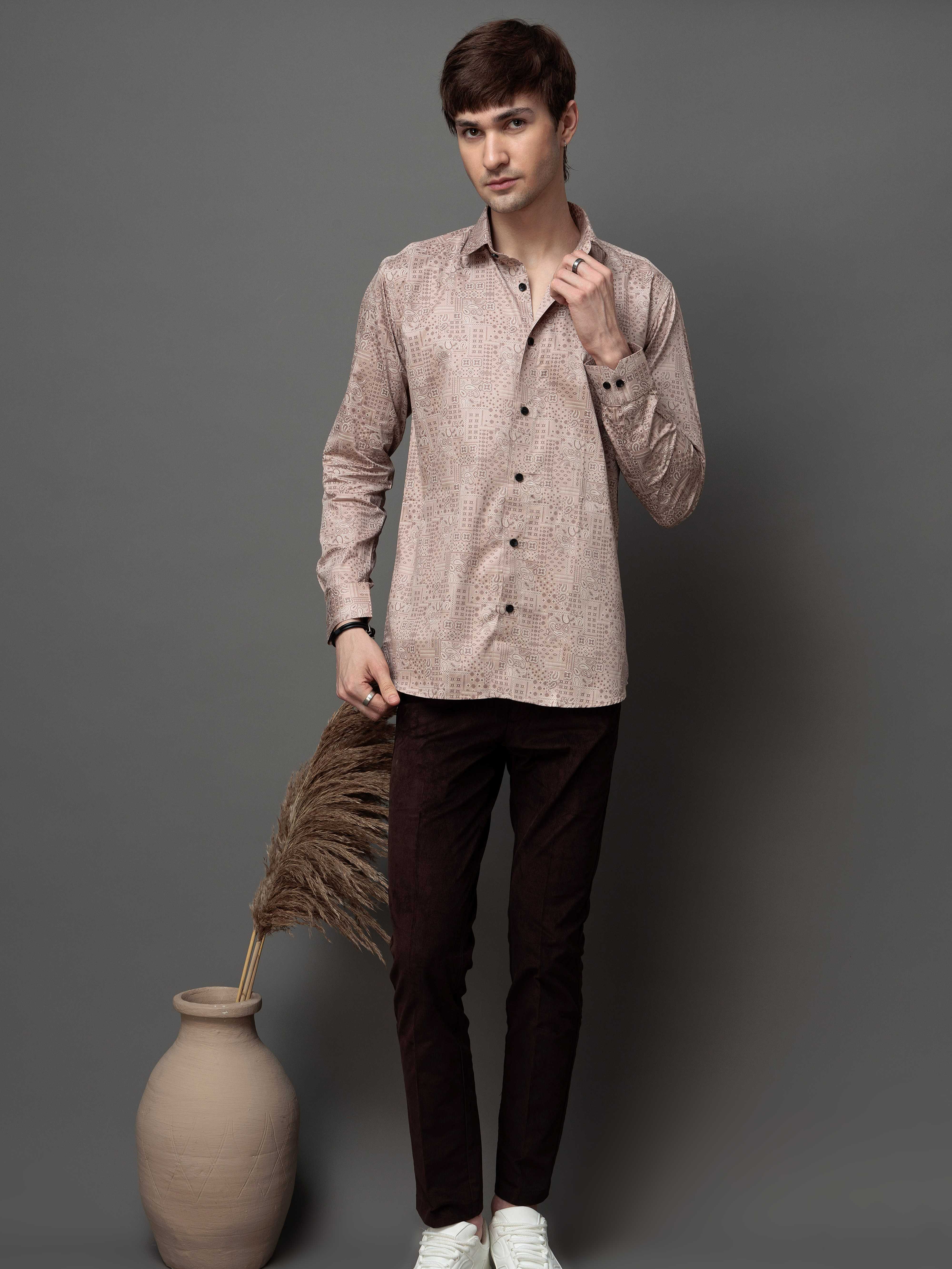 MAGENTO SATIN PREMIUM PRINTED CASUAL SHIRT FOR MEN&#39;S