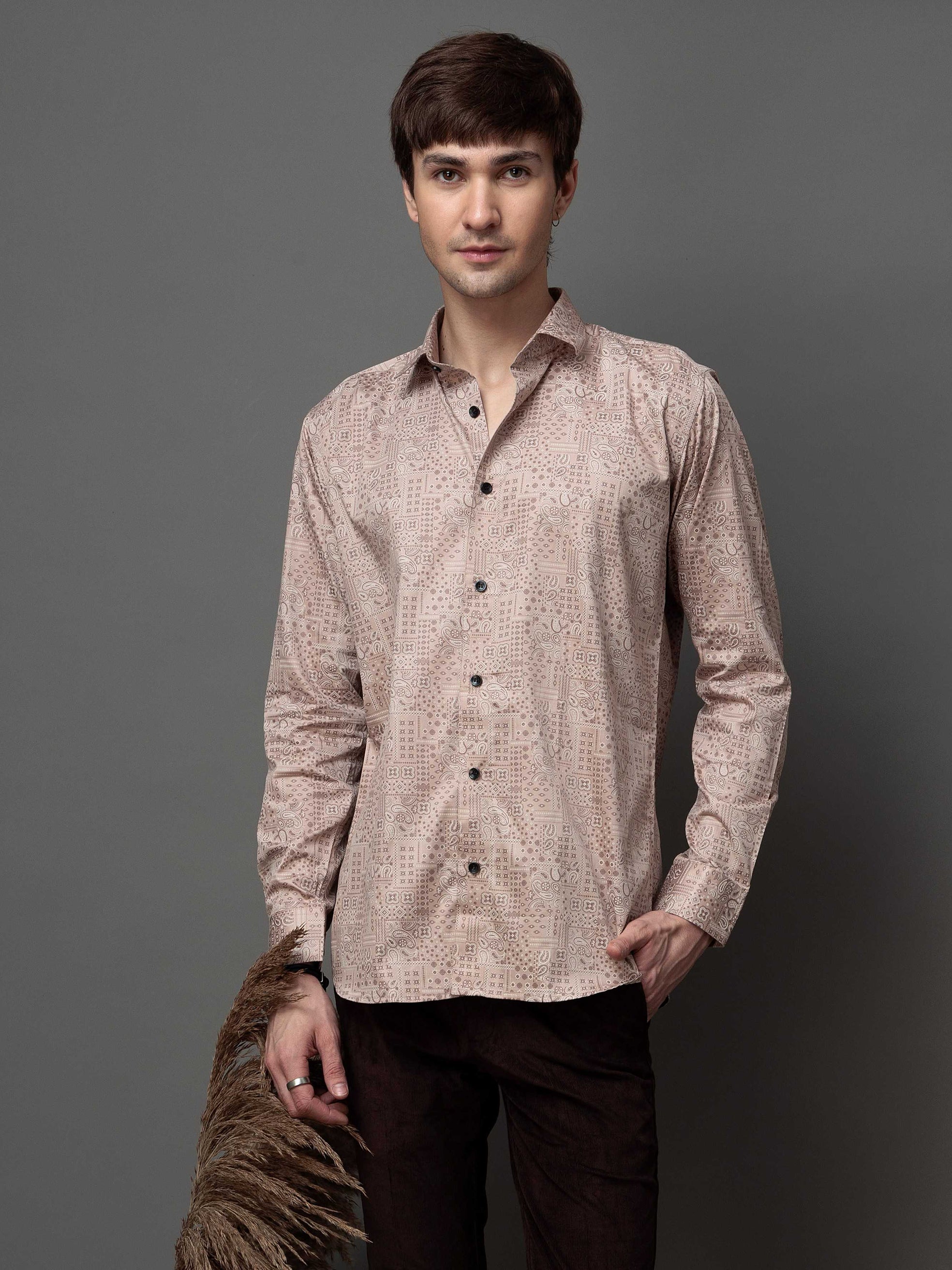 MAGENTO SATIN PREMIUM PRINTED CASUAL SHIRT FOR MEN'S