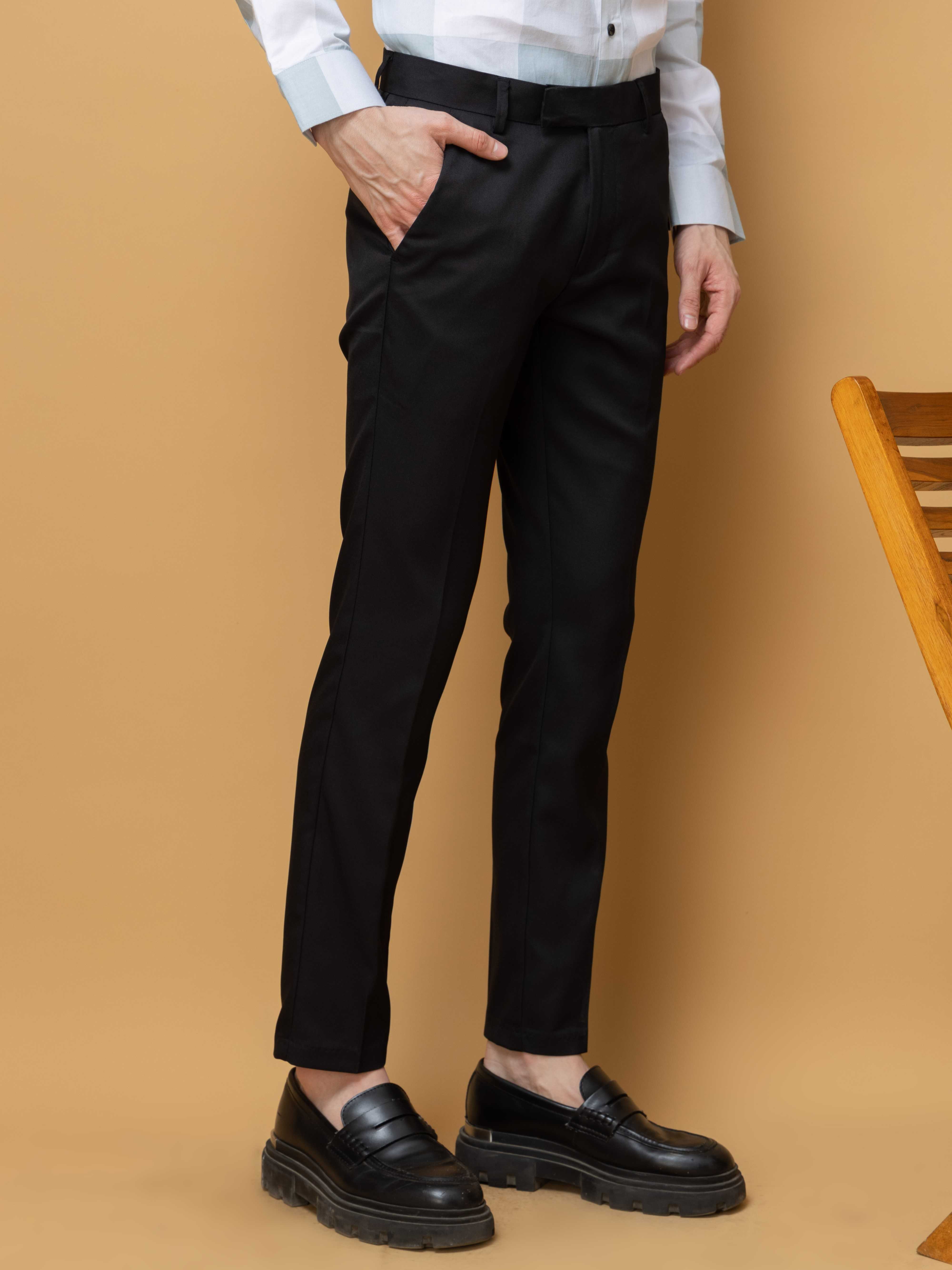 Foomer Formal Black Pant For Men&#39;s