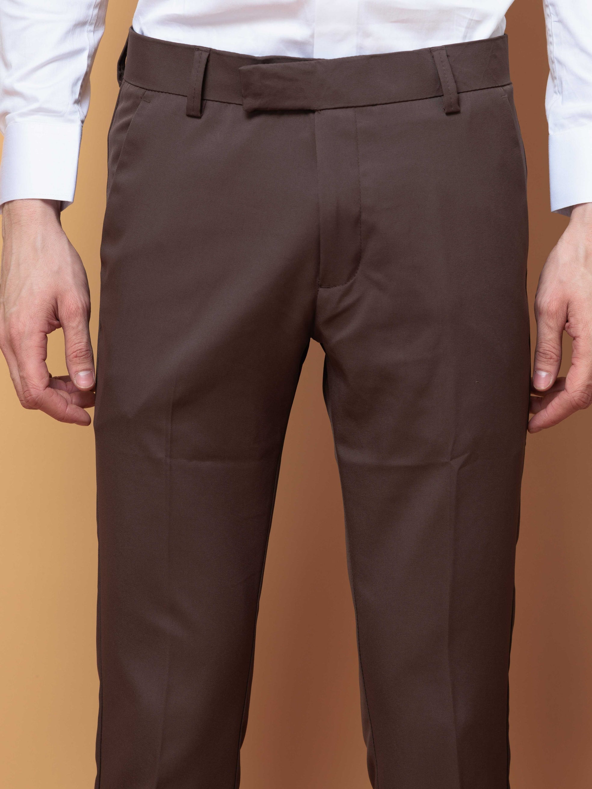 Foomer Formal Brown Pant For Men's