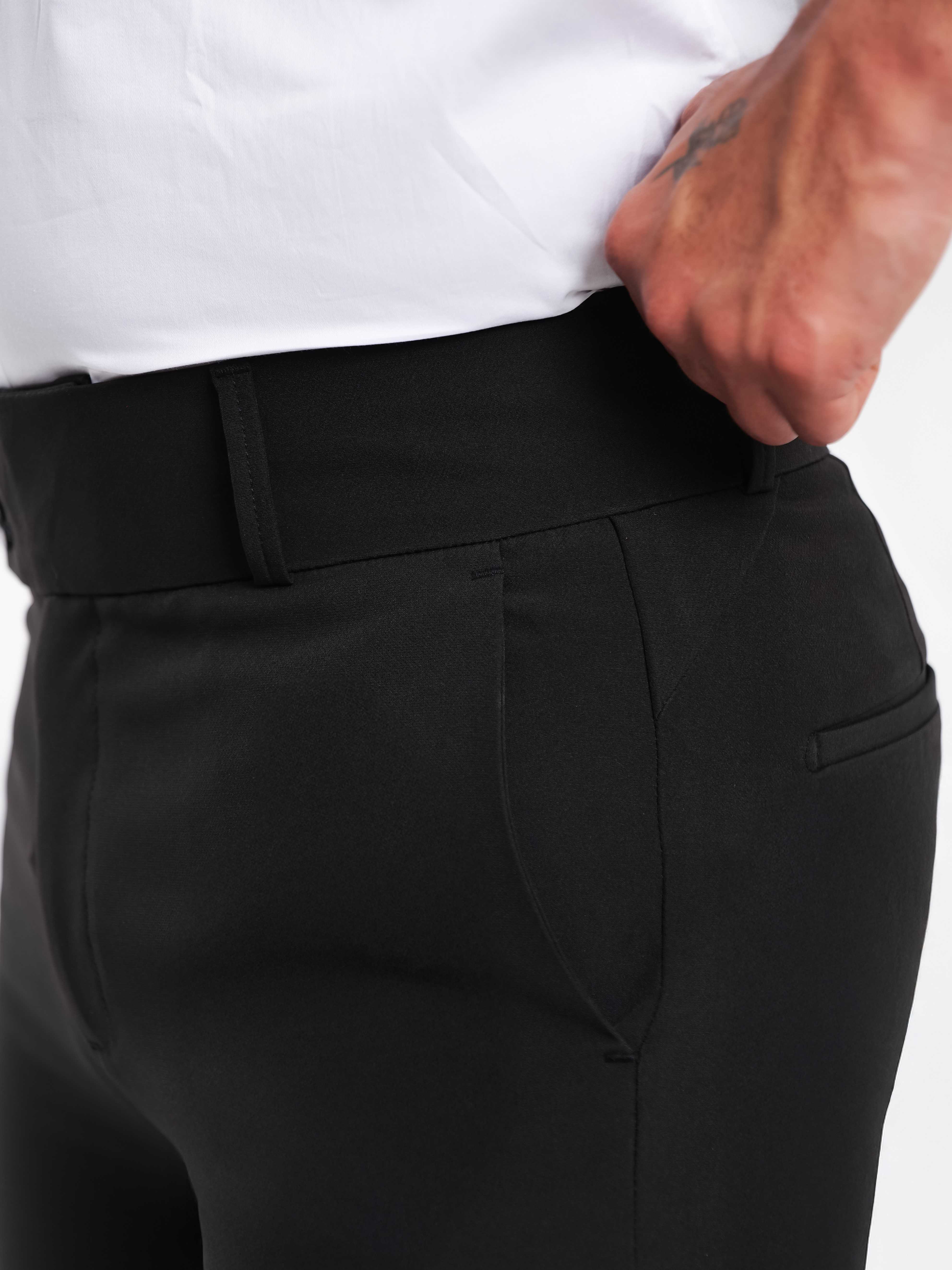 Foomer Designer Dark Black Trouser Pant For Men&#39;s
