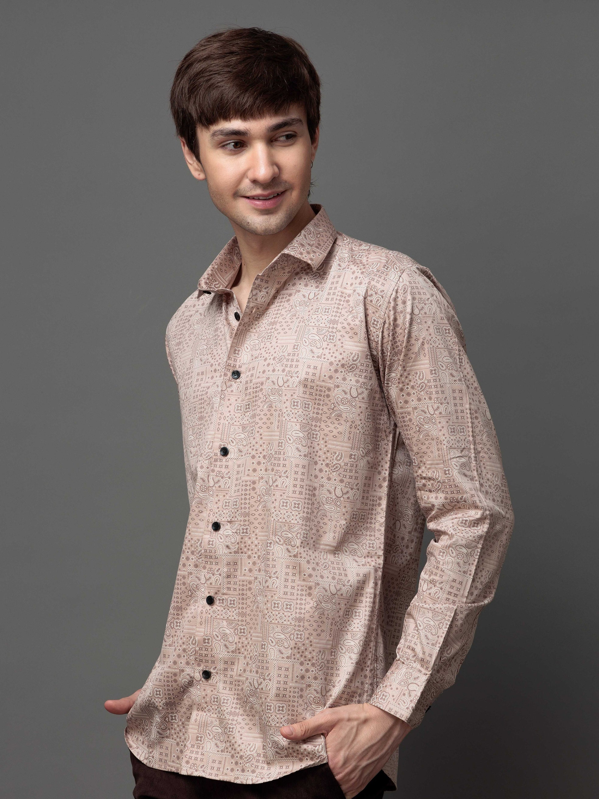 MAGENTO SATIN PREMIUM PRINTED CASUAL SHIRT FOR MEN'S