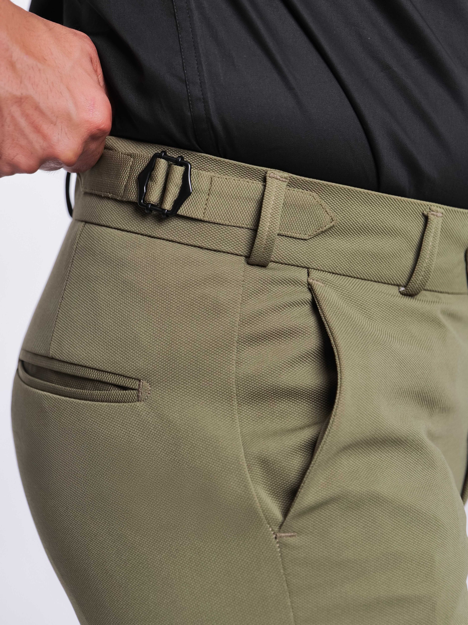 Foomer Urban Olive Trouser Pant For Men's