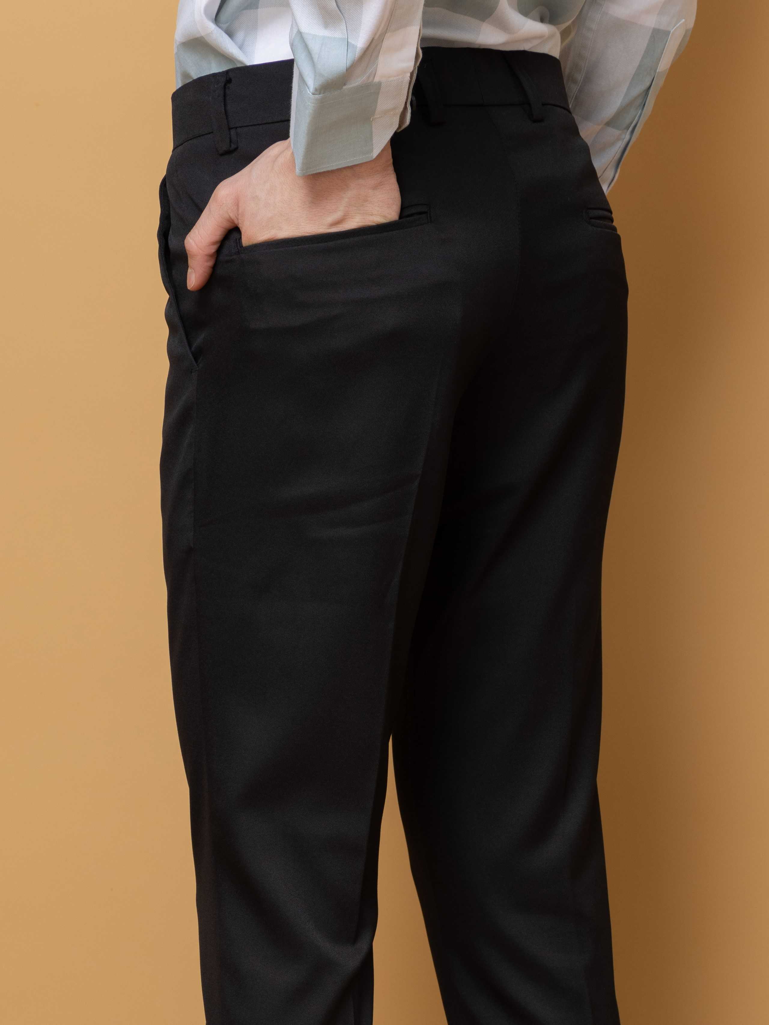 Foomer Formal Black Pant For Men&#39;s