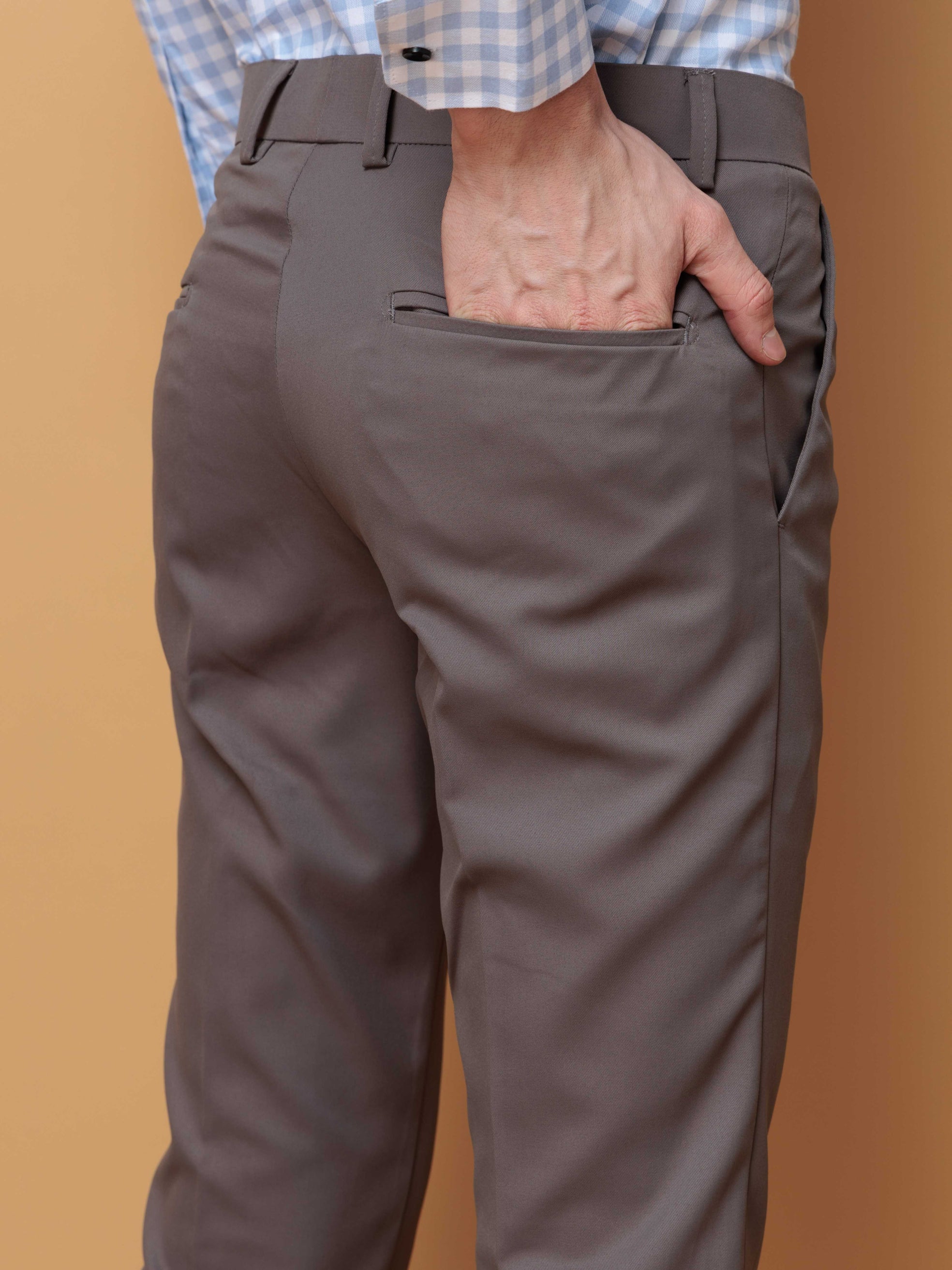 Foomer Formal Grey Pant For Men's