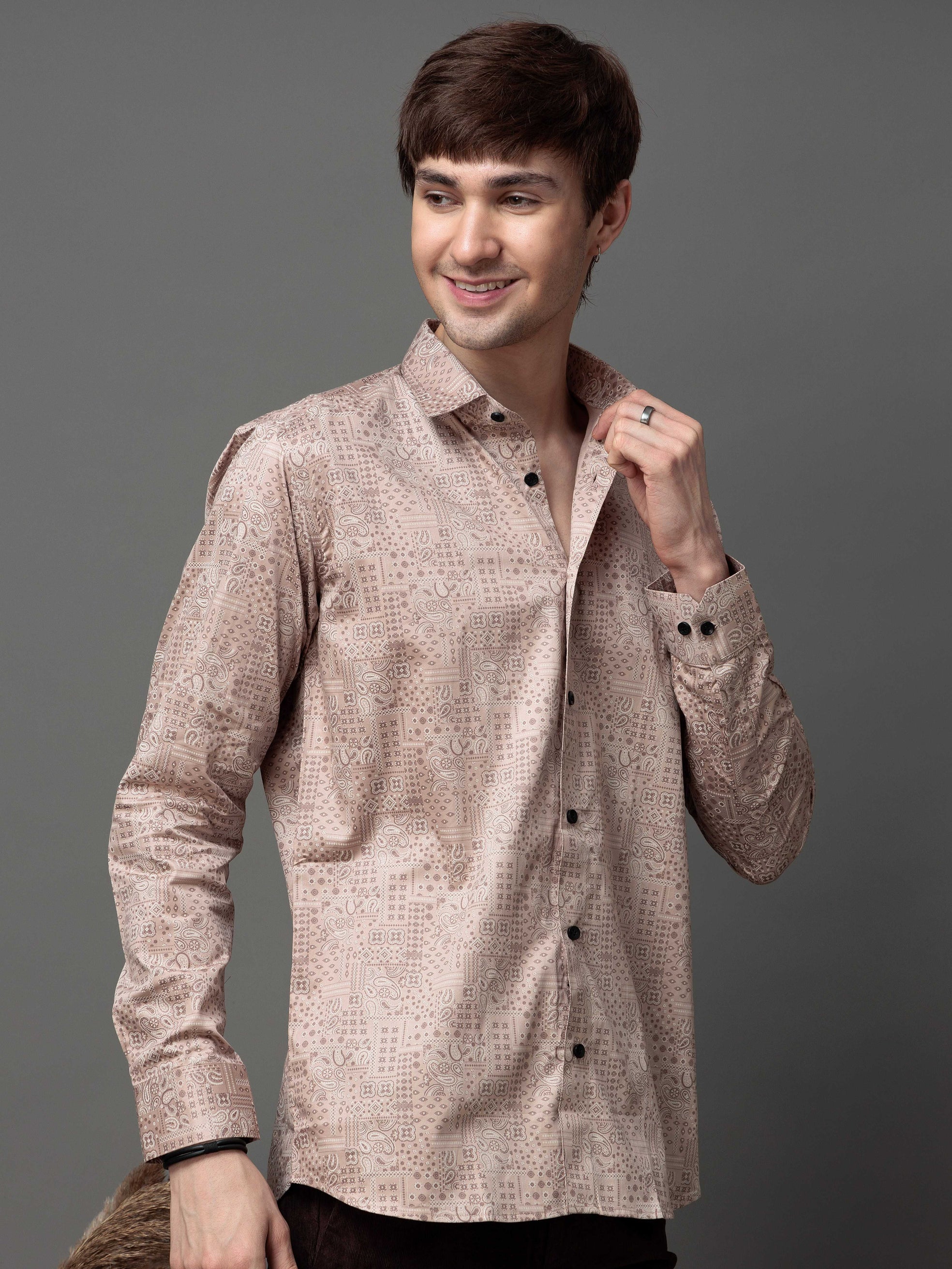 MAGENTO SATIN PREMIUM PRINTED CASUAL SHIRT FOR MEN'S