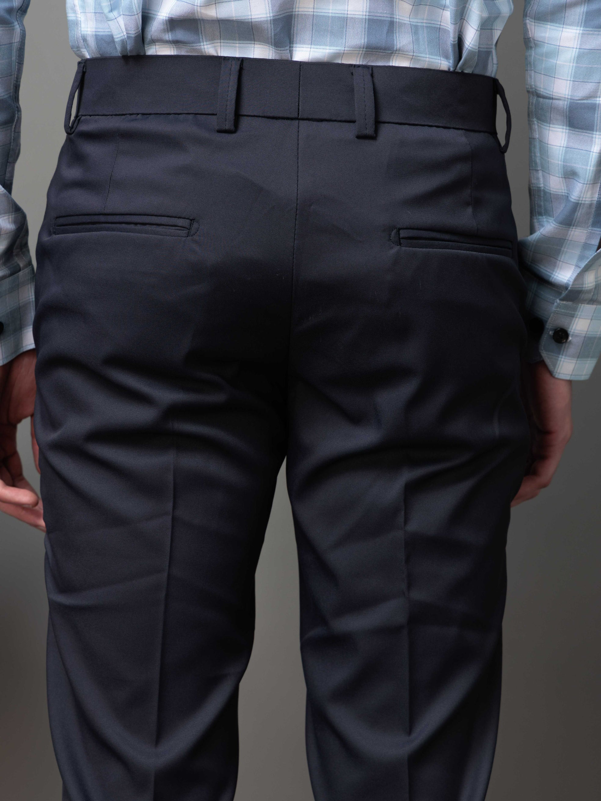 Foomer Formal Navy Pant For Men's