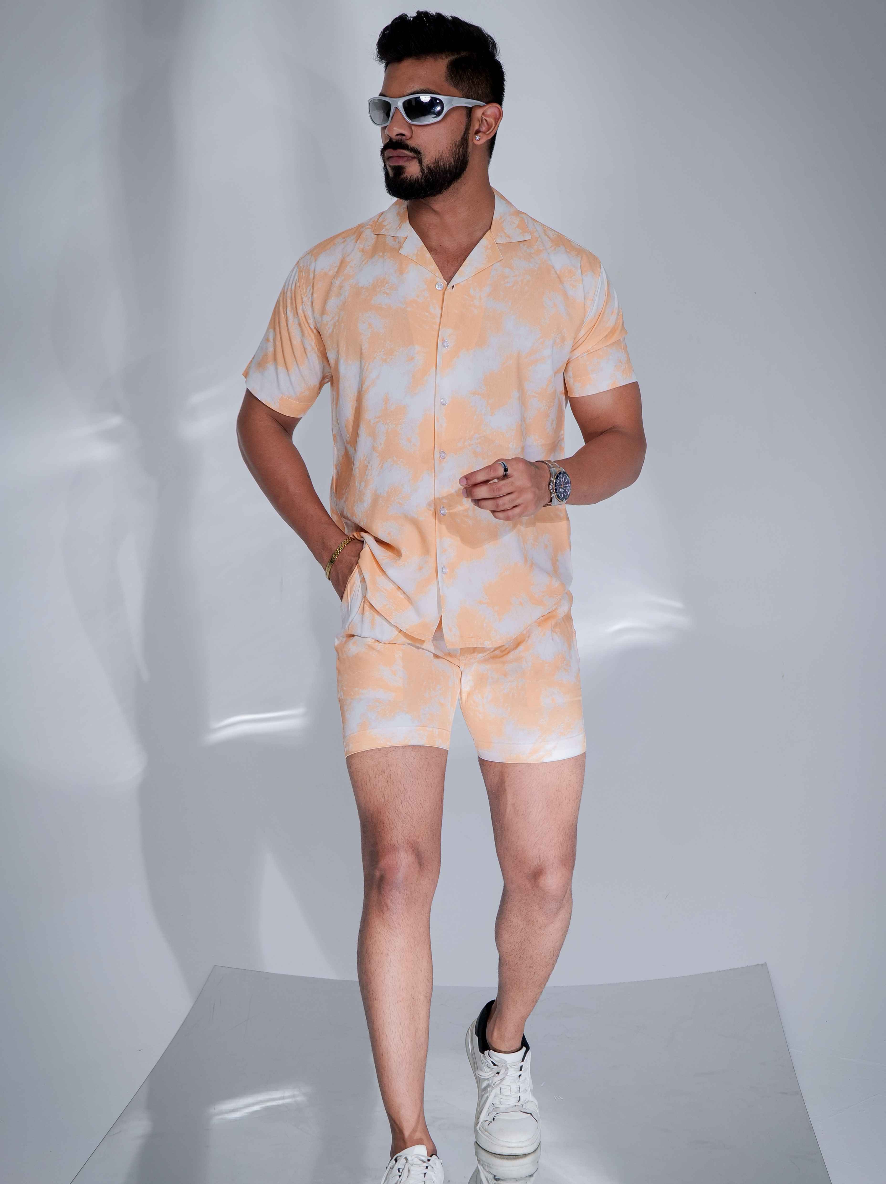 Peach Printed Co-Ords Set