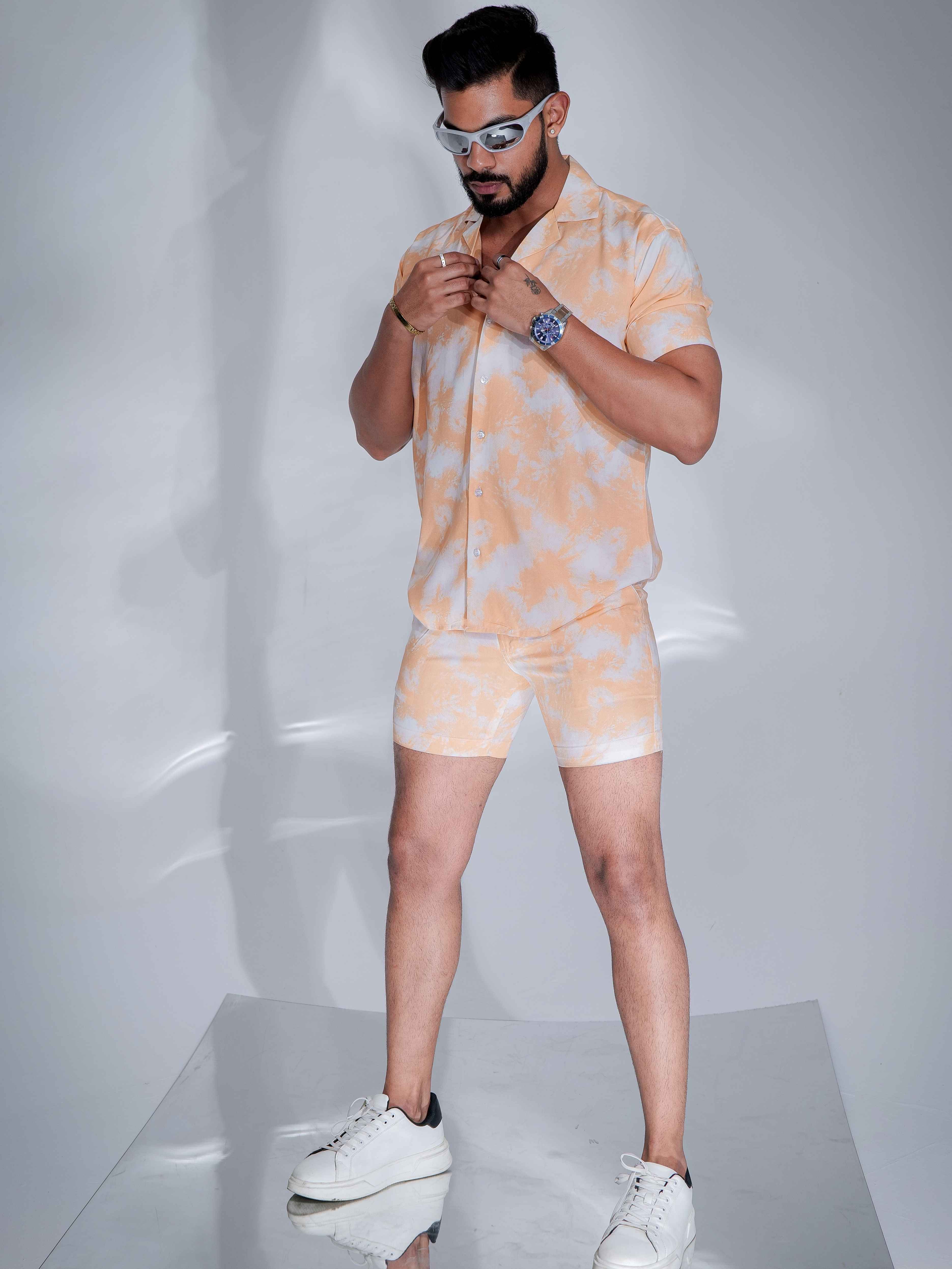 Peach Printed Co-Ords Set