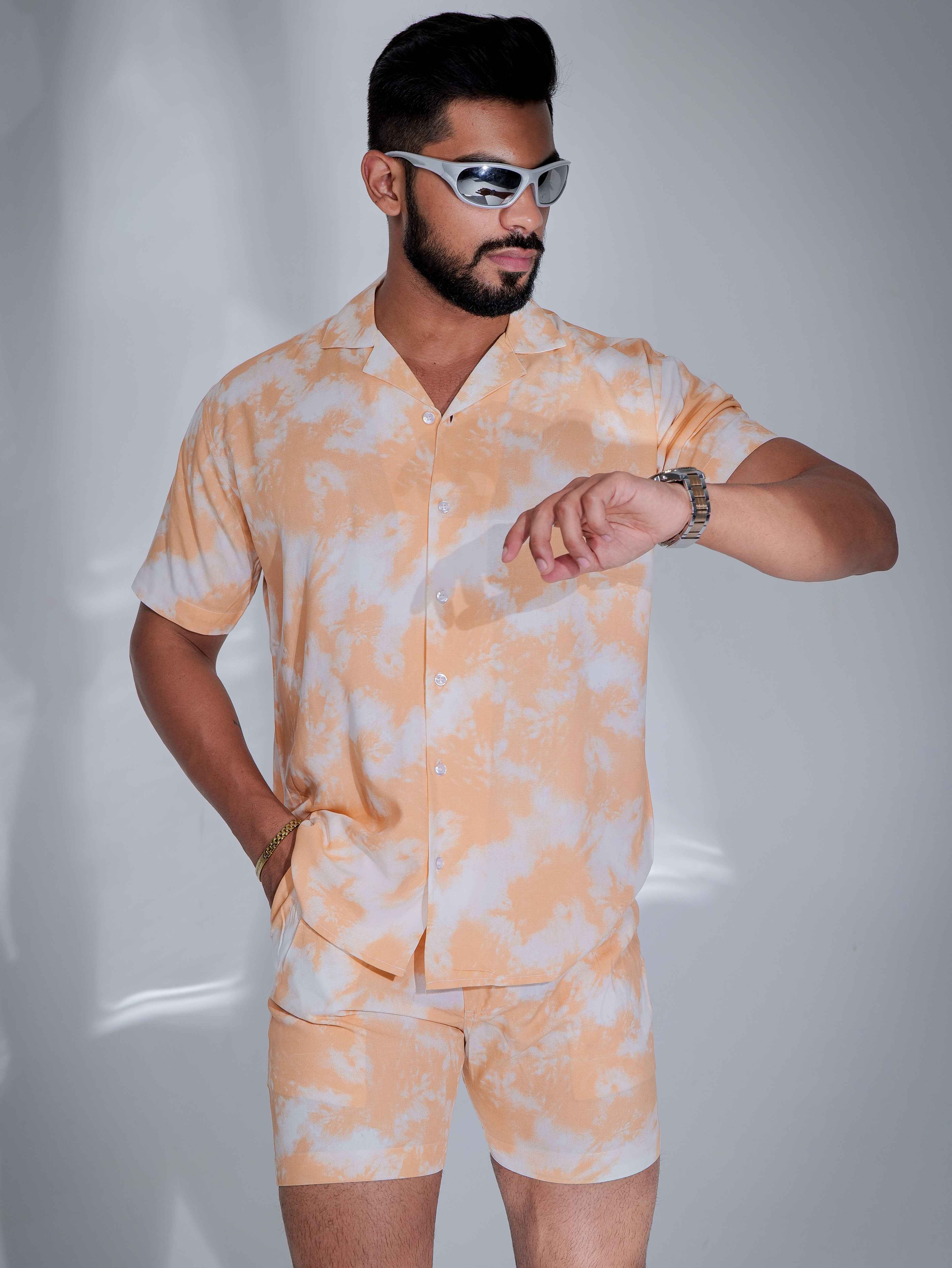 Peach Printed Co-Ords Set