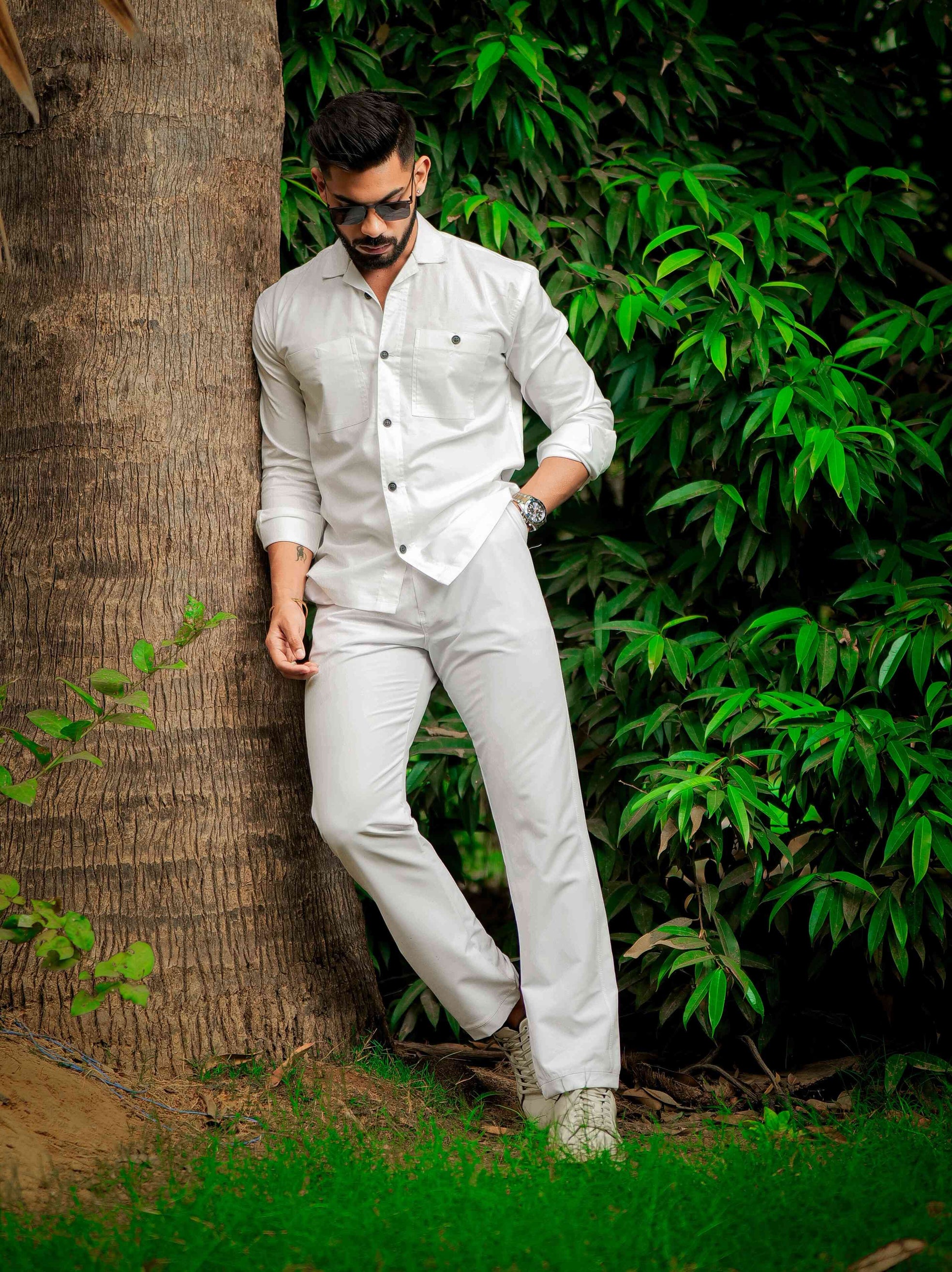 White Oxford Cotton Over Shirt