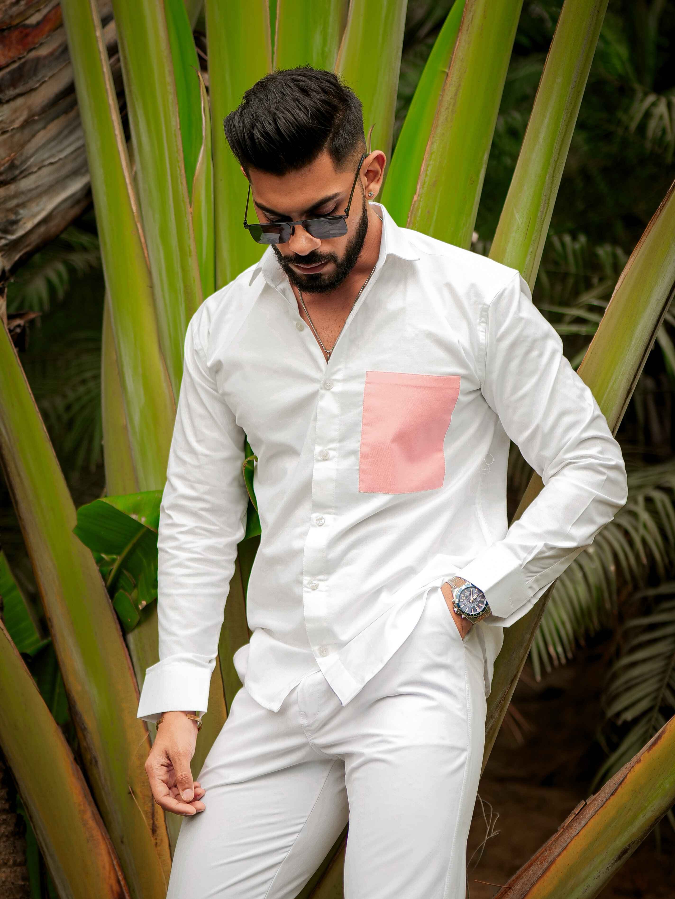 White Oxford Cotton Designer Shirt