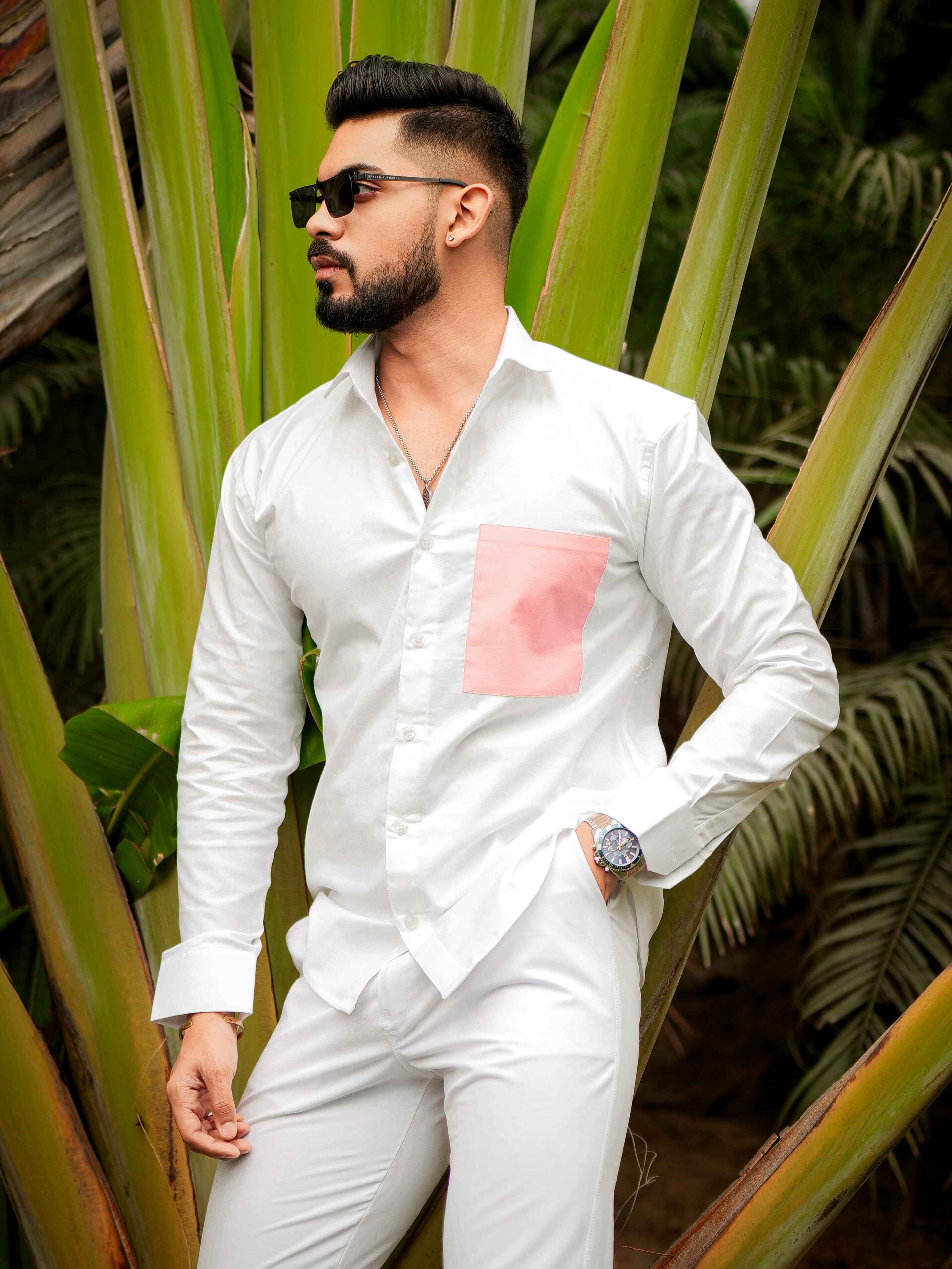 White Oxford Cotton Designer Shirt