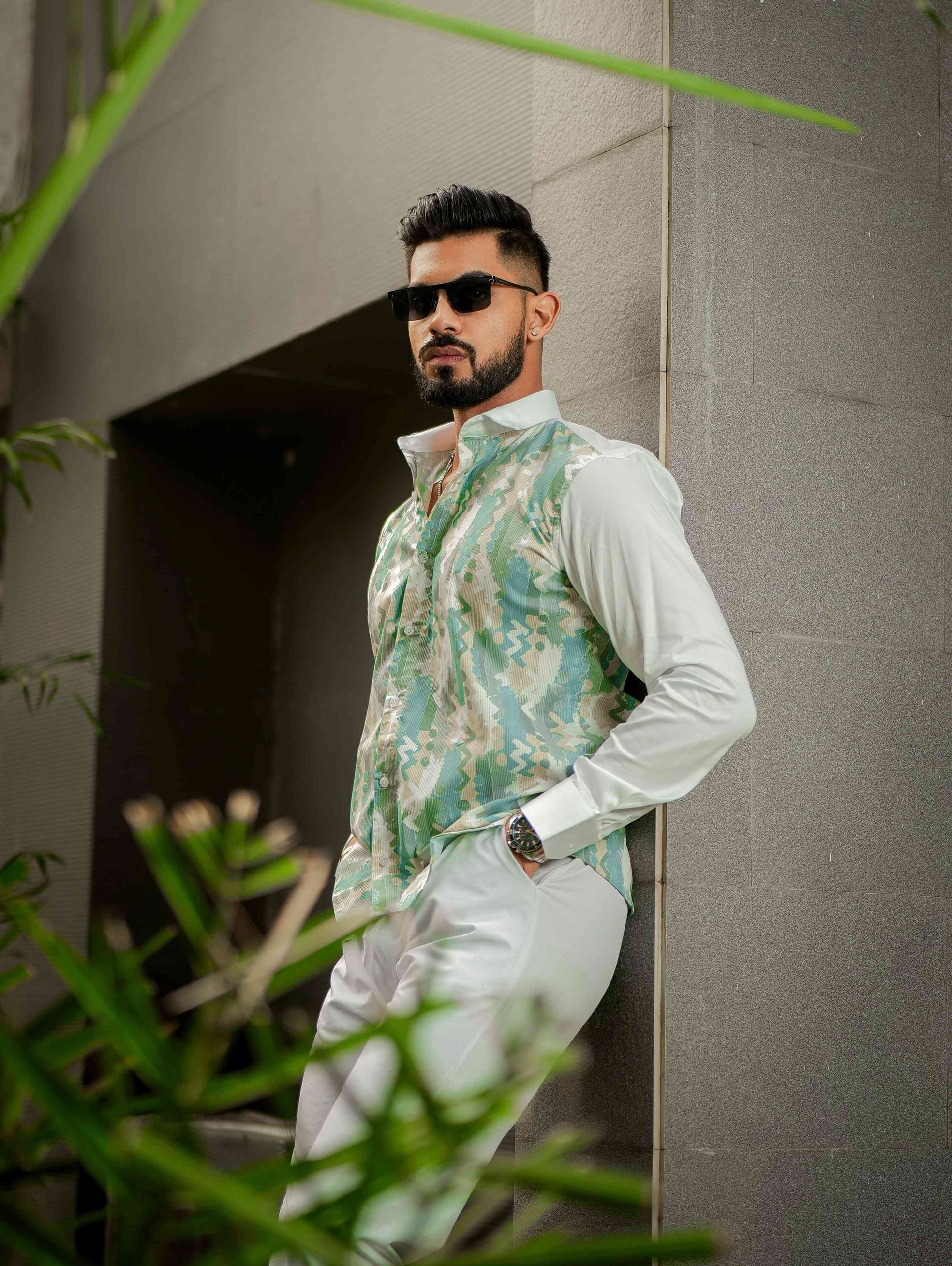 White Print Premium Shirt