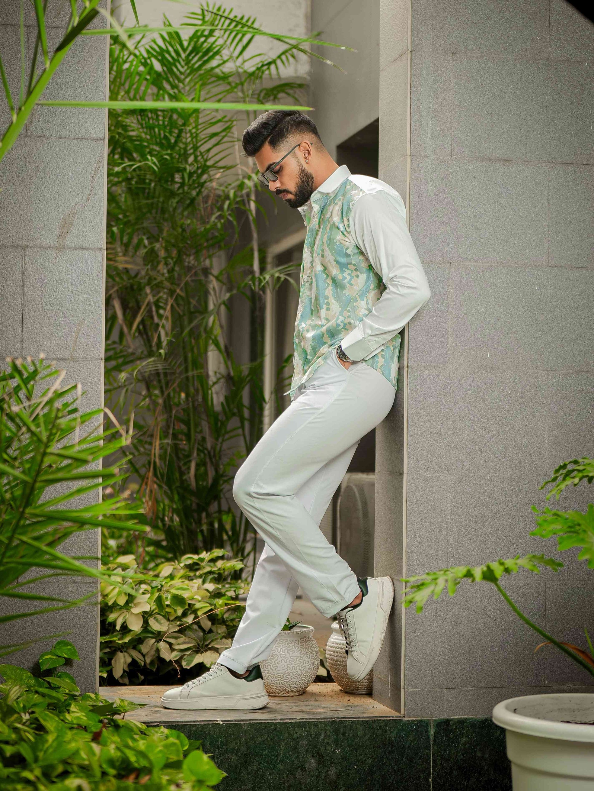 White Print Premium Shirt