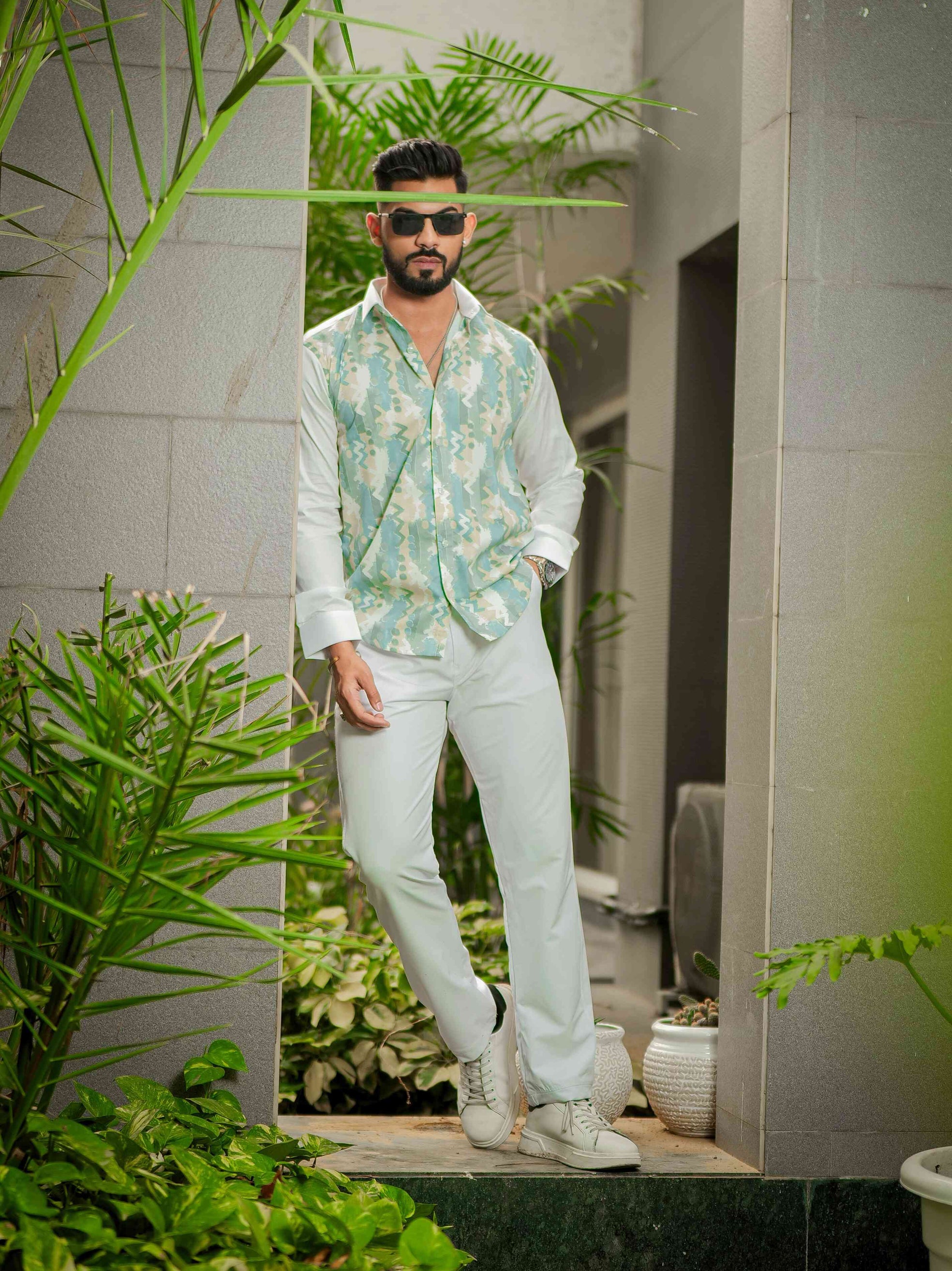 White Print Premium Shirt