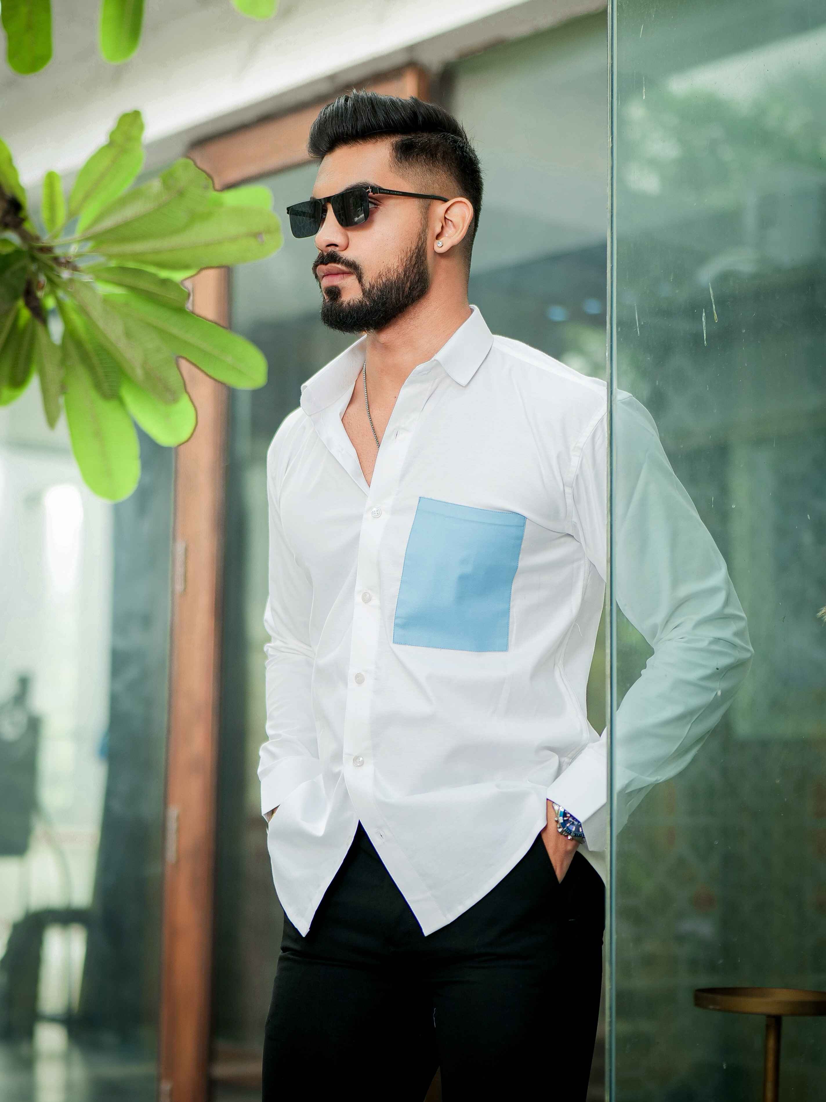 White Oxford Cotton Designer Shirt